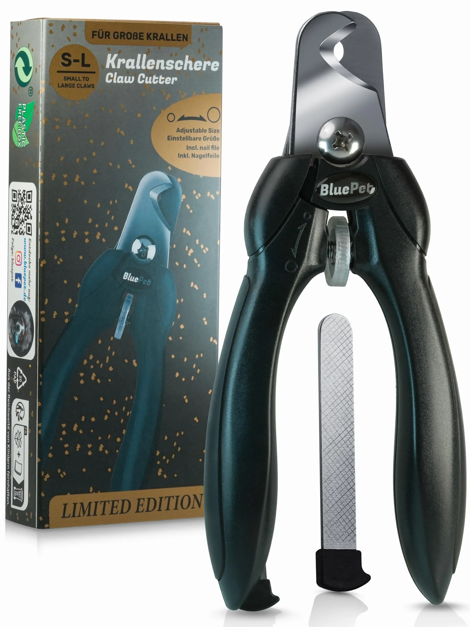 BluePet Tagliaunghie Regolabile per Cane e Gatto, Forbici Unghie Grandi - immagine 1