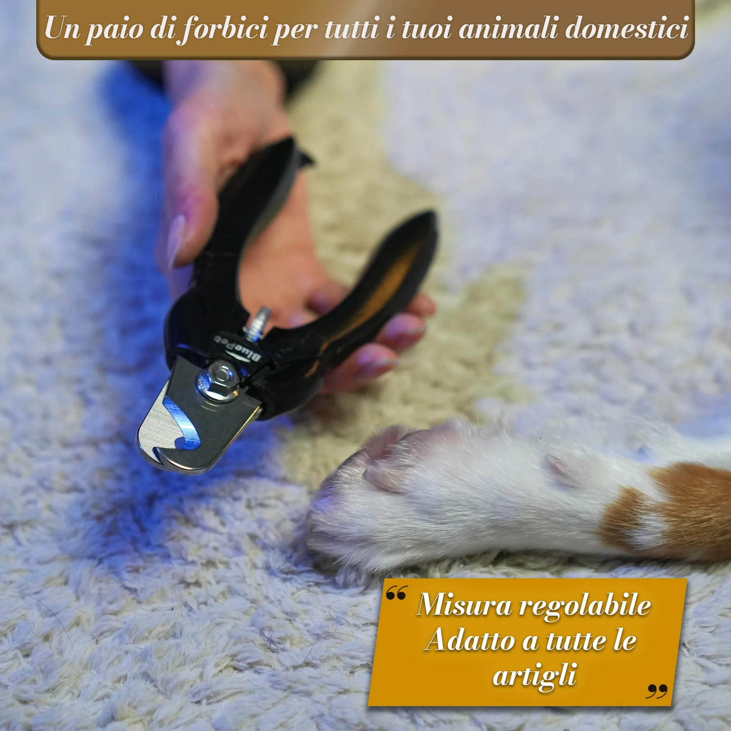 BluePet Tagliaunghie Regolabile per Cane e Gatto, Forbici Unghie Grandi - immagine 2