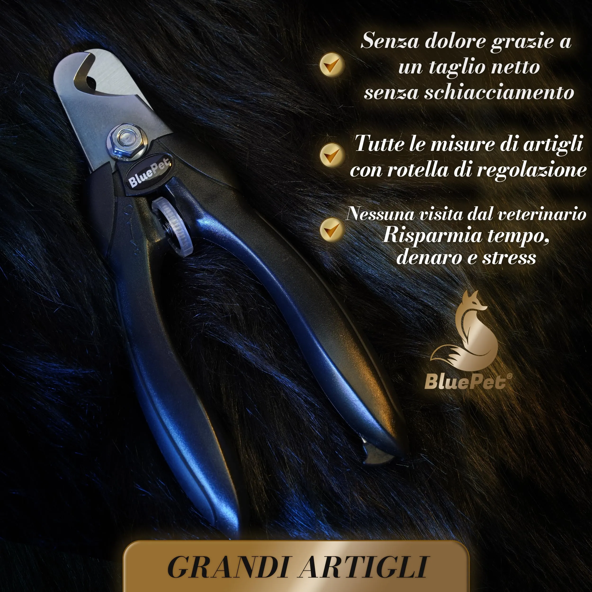BluePet Tagliaunghie Regolabile per Cane e Gatto, Forbici Unghie Grandi - immagine 3