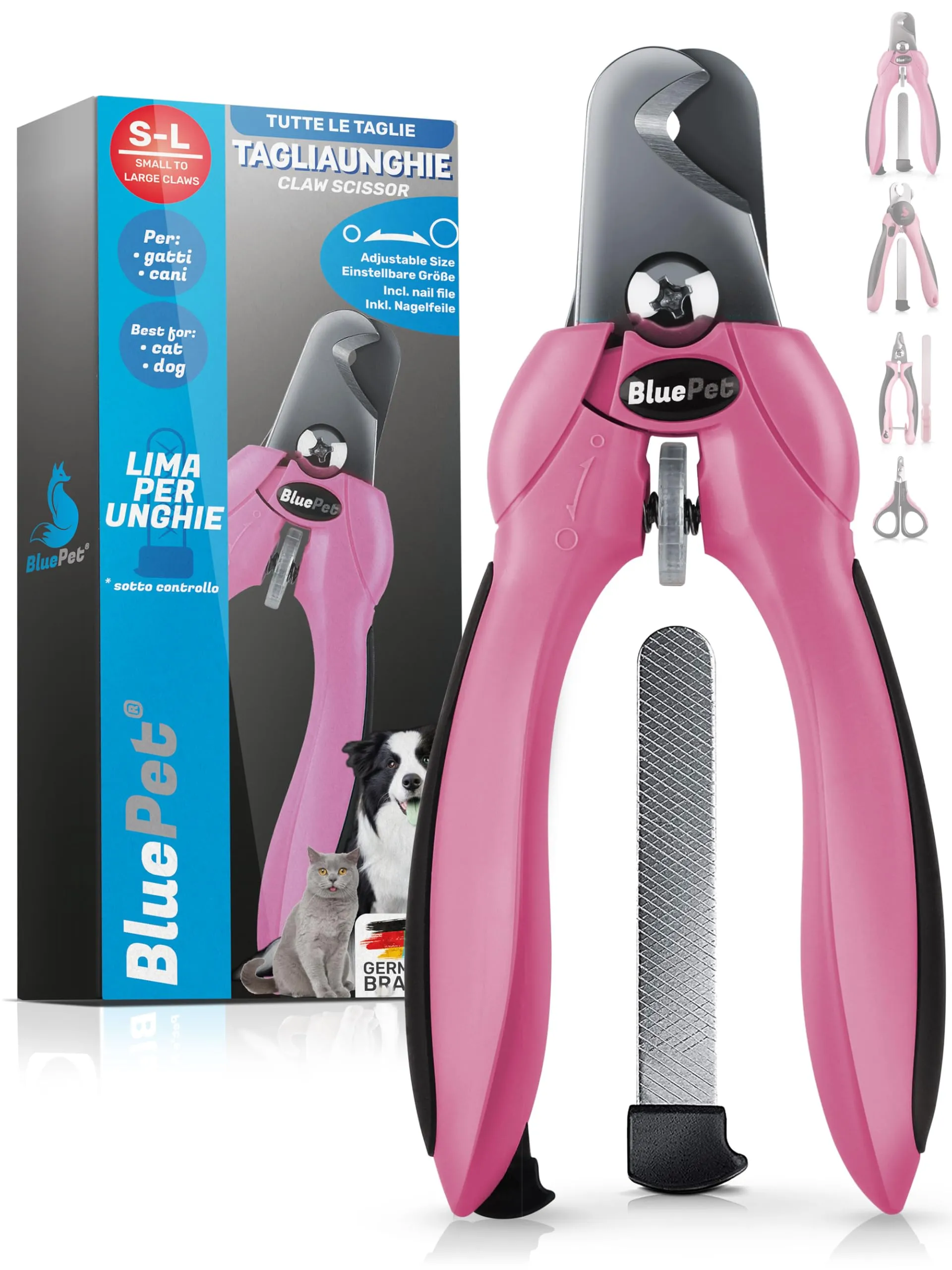 BluePet Tagliaunghie Regolabile per Cane e Gatto, Forbici Unghie Grandi - immagine 1