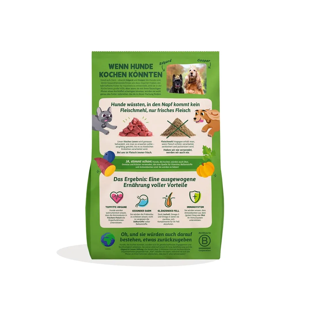 Edgard & Cooper Crocchette Cani Adulti Medium, Senza Cereali, Agnello Fresco, 1kg - immagine 3