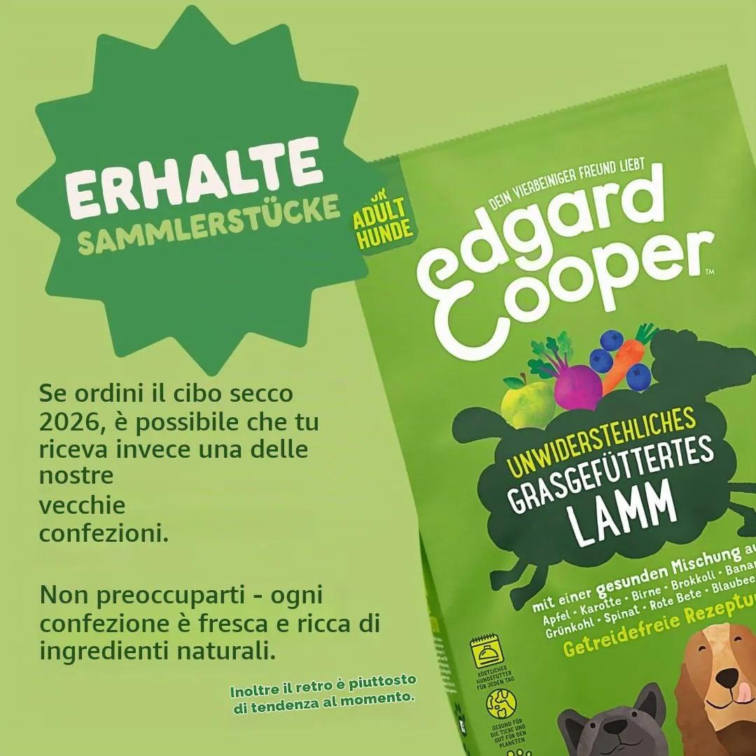 Edgard & Cooper Crocchette Cani Adulti Medium, Senza Cereali, Agnello Fresco, 1kg - immagine 9