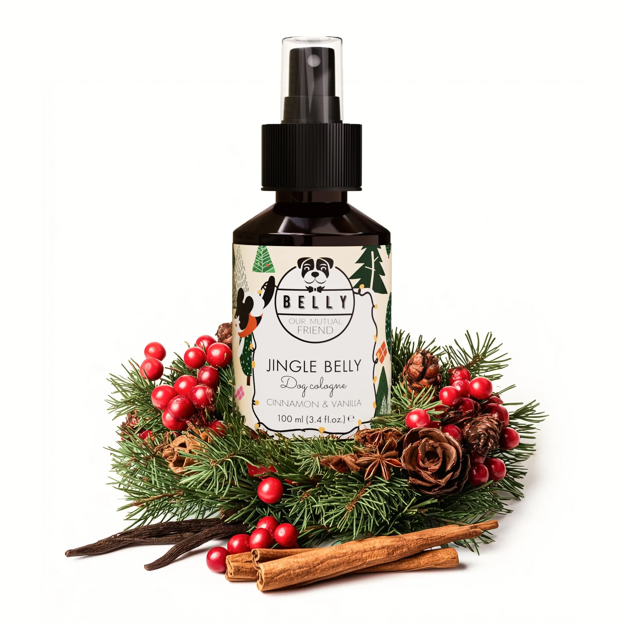 Belly Profumo di Natale per Cani Vaniglia & Cannella Spray Deodorante 100 ml - immagine 1