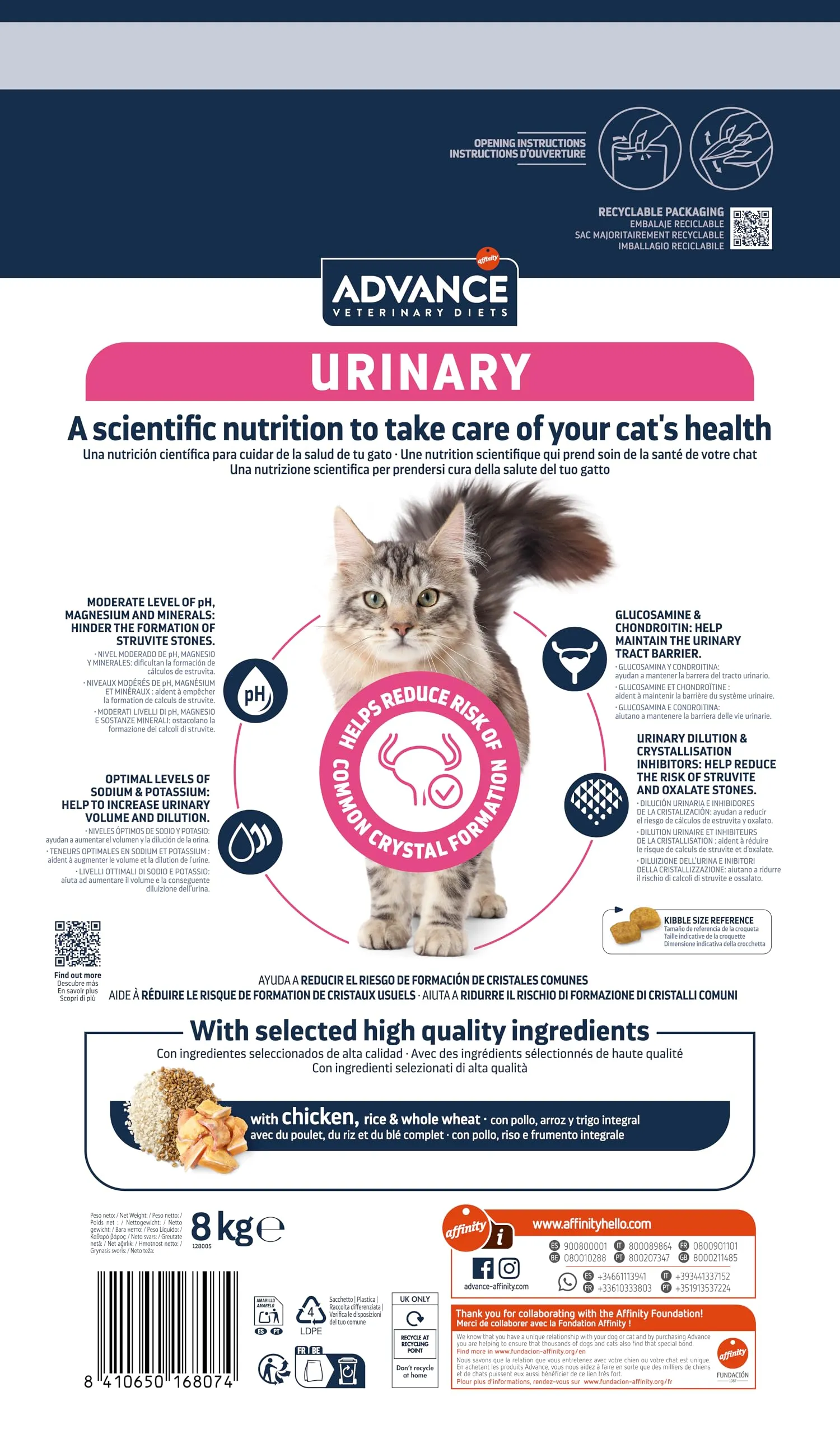 Affinity Advance Veterinary Diets Urinary Cat Food, 8kg - immagine 4
