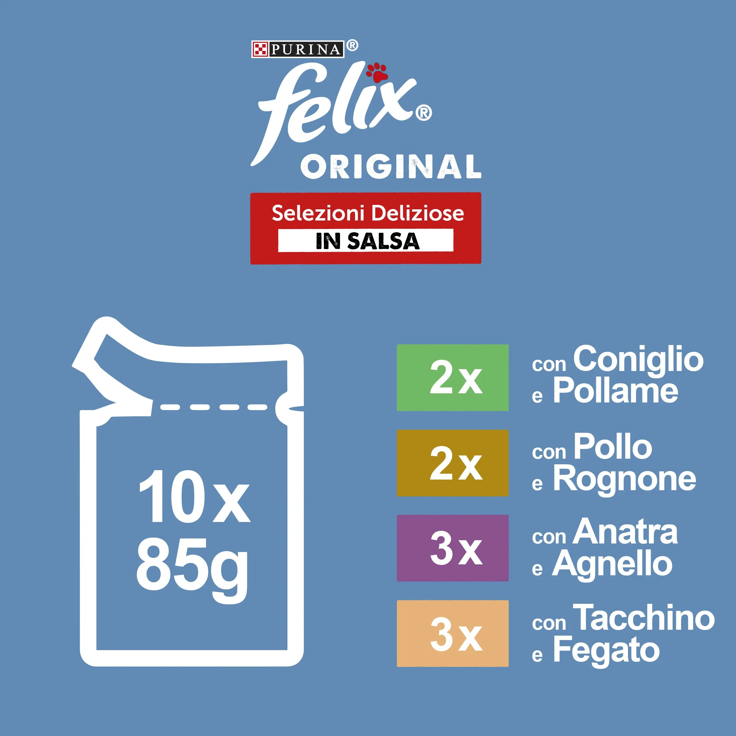 Felix Original Selezioni Deliziose in Salsa, 85 g (Confezione da 60) - immagine 4