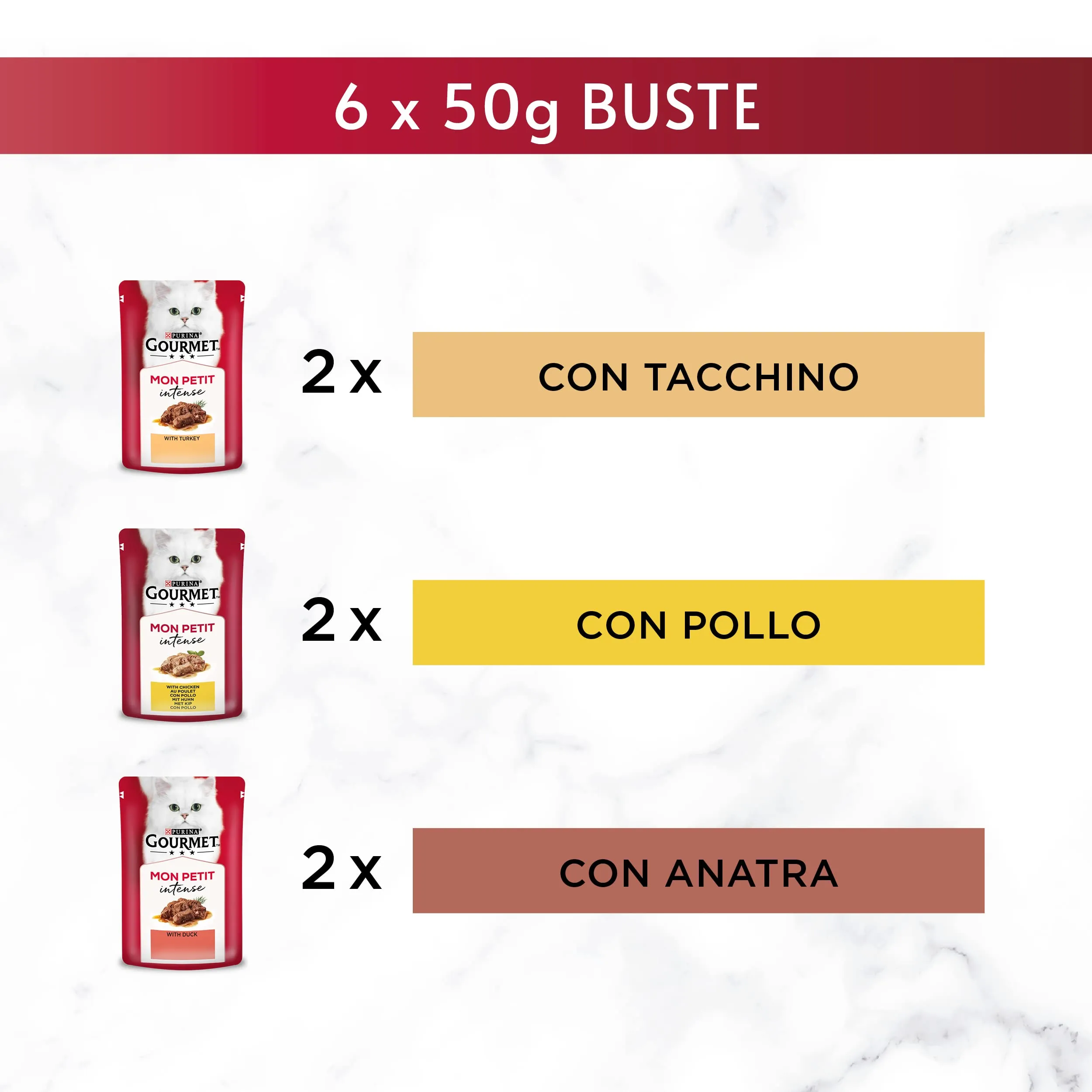 Gourmet Mon Petit Cibo Umido per Gatti Adulti, 48 Bustine da 50 g - immagine 4