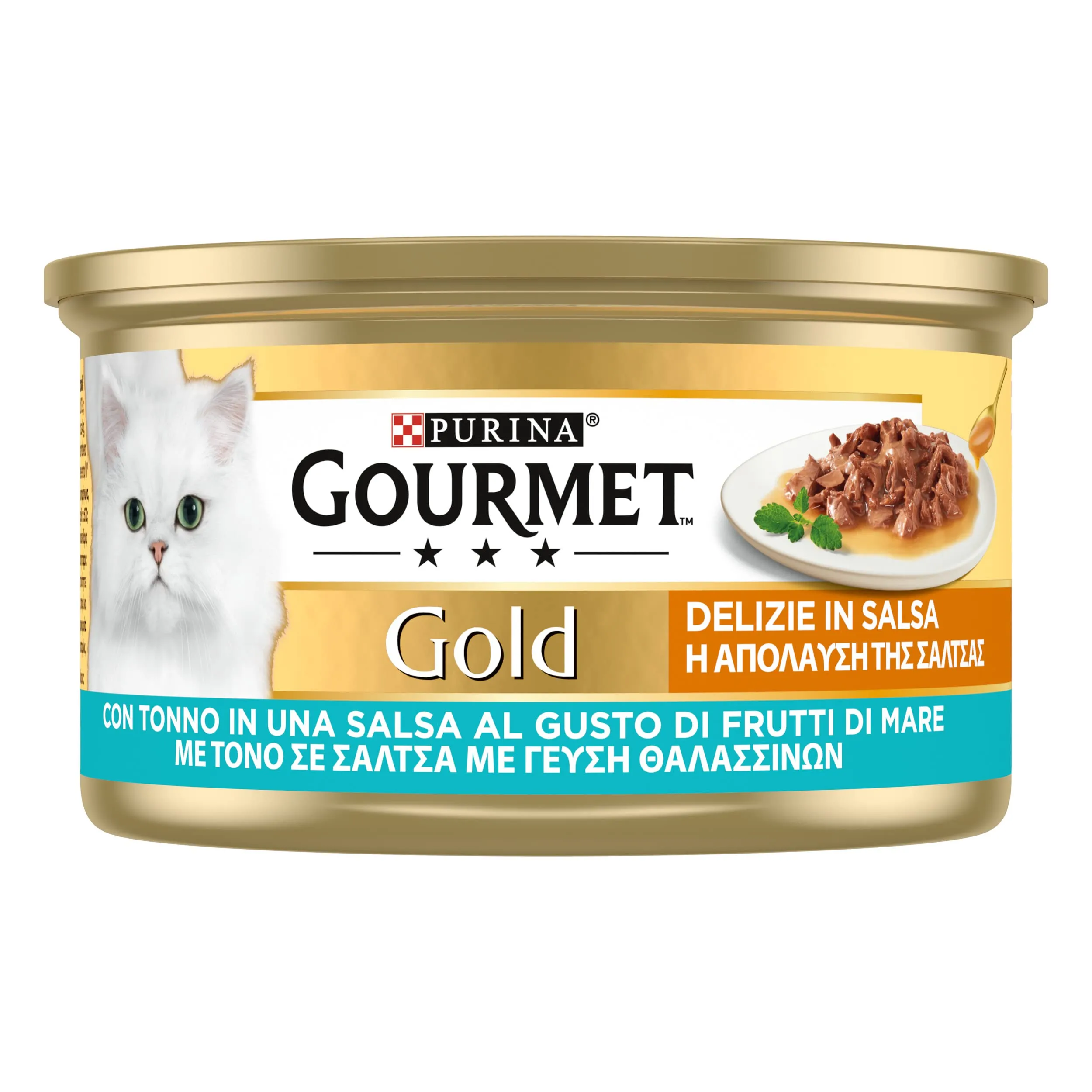 Gourmet Gold Delizie in Salsa Cibo Umido per Gatti Adulti Filettini con Tonno, 24 Lattine da 85g - immagine 3