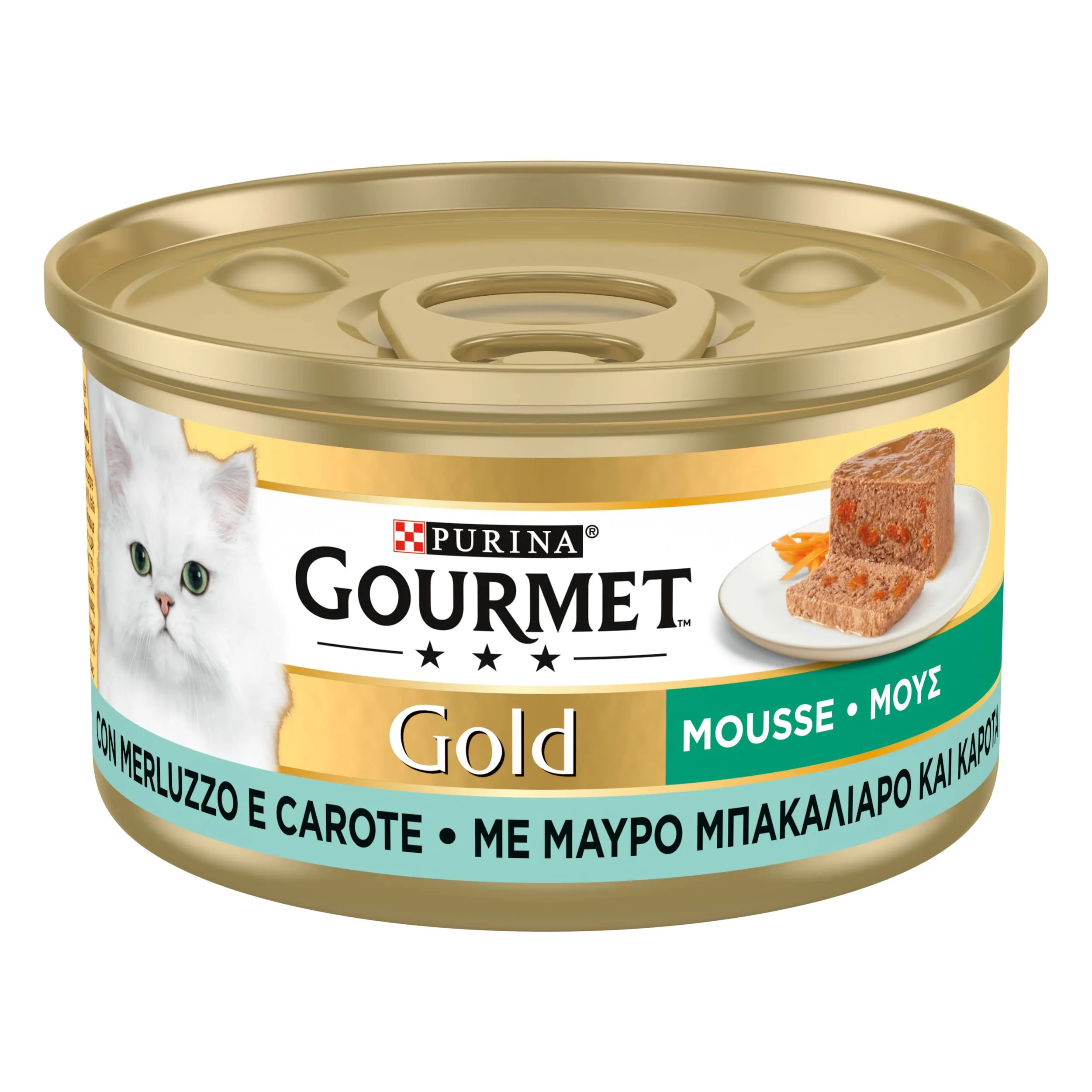Gourmet Gold Cibo Umido per Gatti Adulti Mousse con Merluzzo e Carote, 24 x 85g - immagine 2
