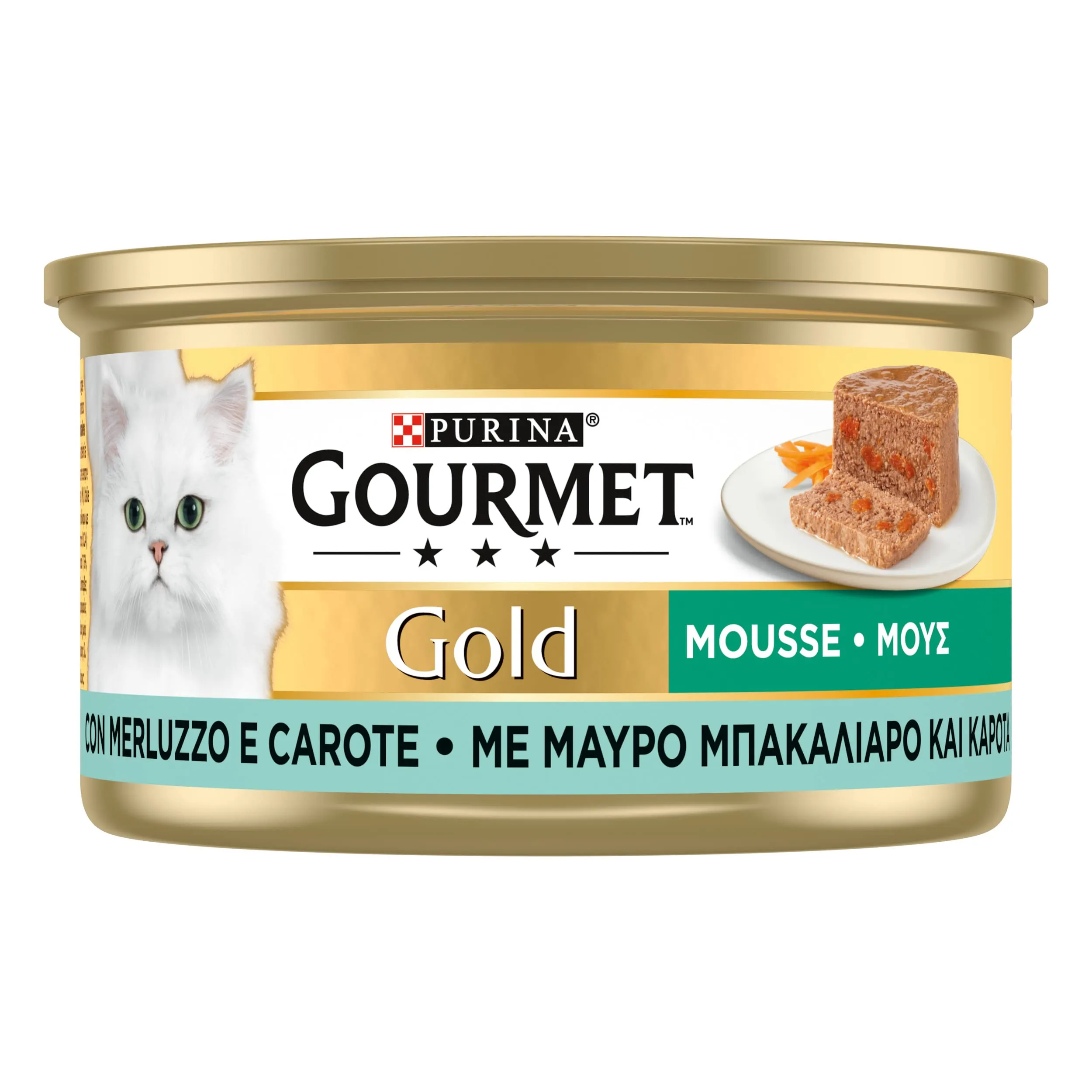 Gourmet Gold Cibo Umido per Gatti Adulti Mousse con Merluzzo e Carote, 24 x 85g - immagine 3