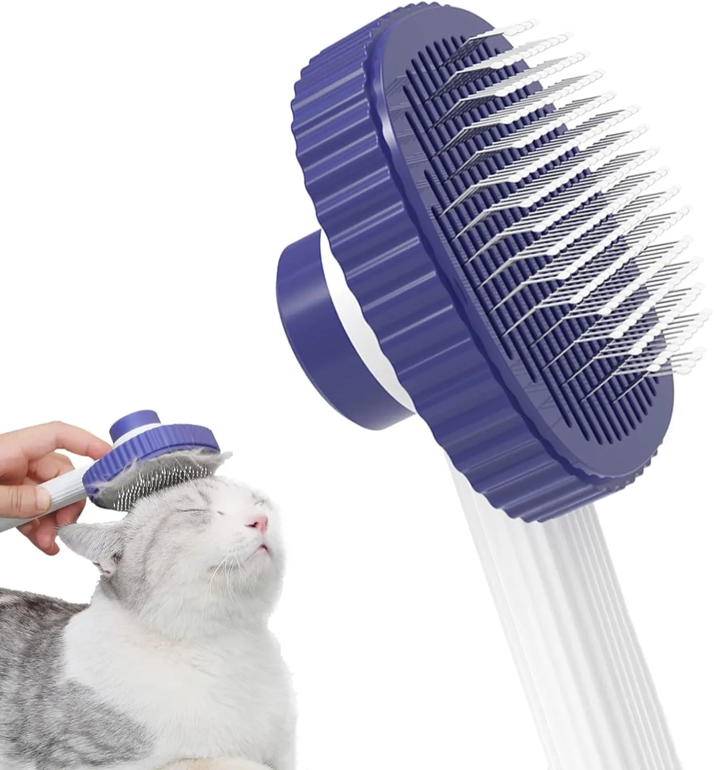 ACE2ACE Spazzola Autopulente per Gatti e Cani, Indigo - immagine 1