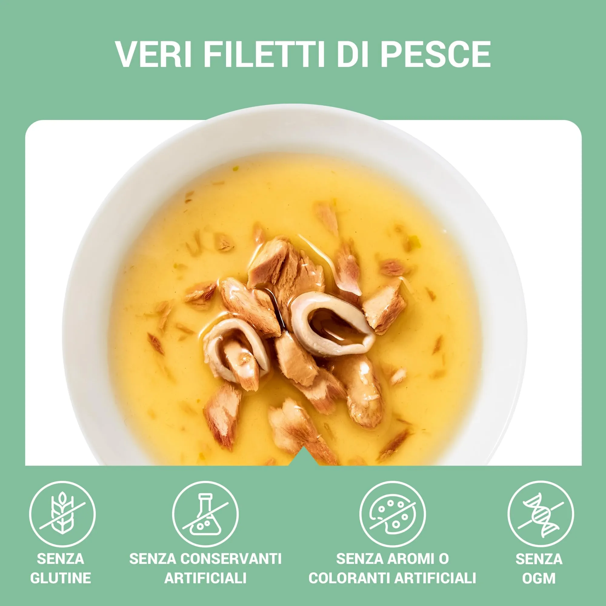 Schesir Zuppa con Filetti di Tonno e Calamari, Cibo Umido Complementare per Gatti, 12 x 40g - immagine 5