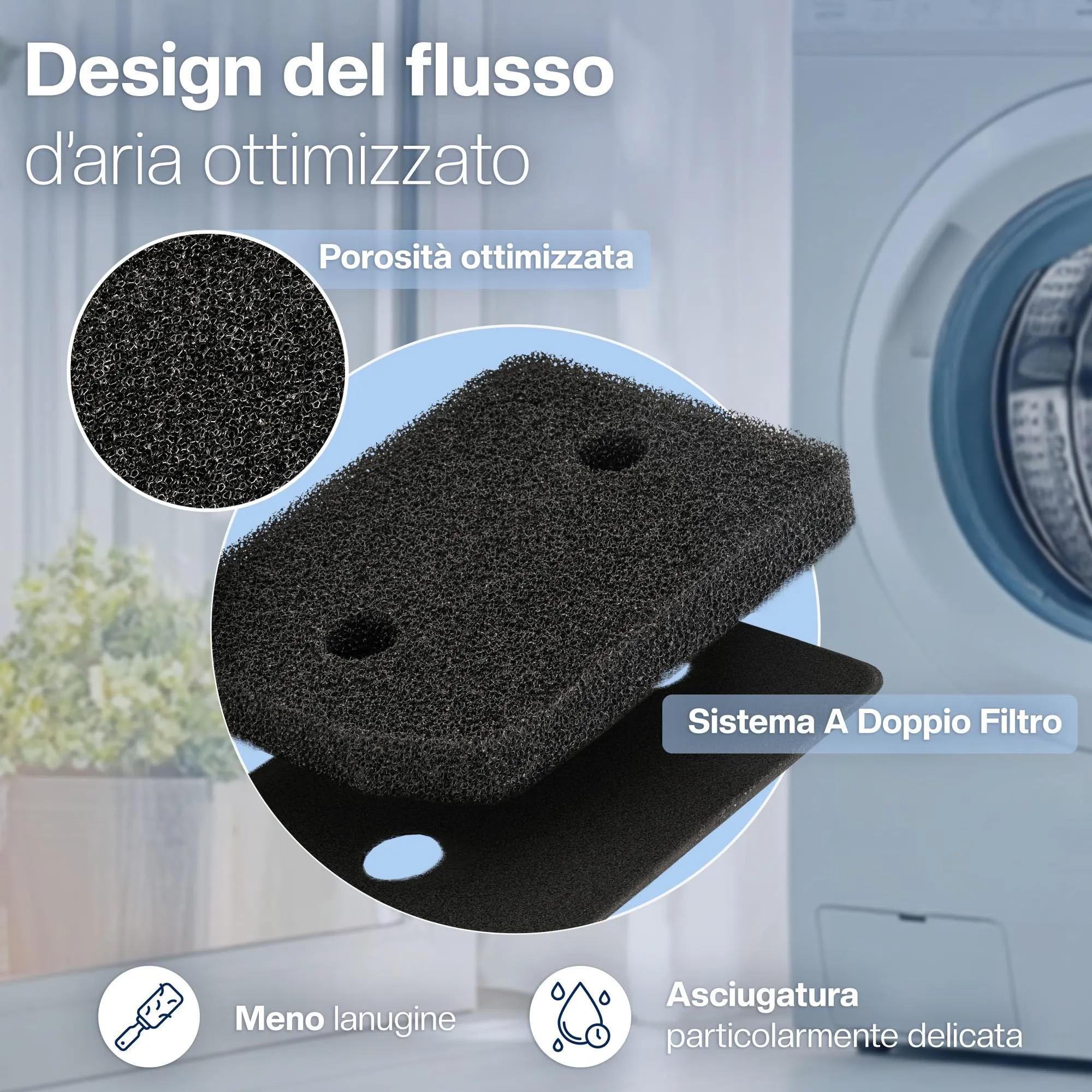 1E Set di 2 Filtri di Base per Asciugatrice Miele T1 Ricambio 9164761 - immagine 4