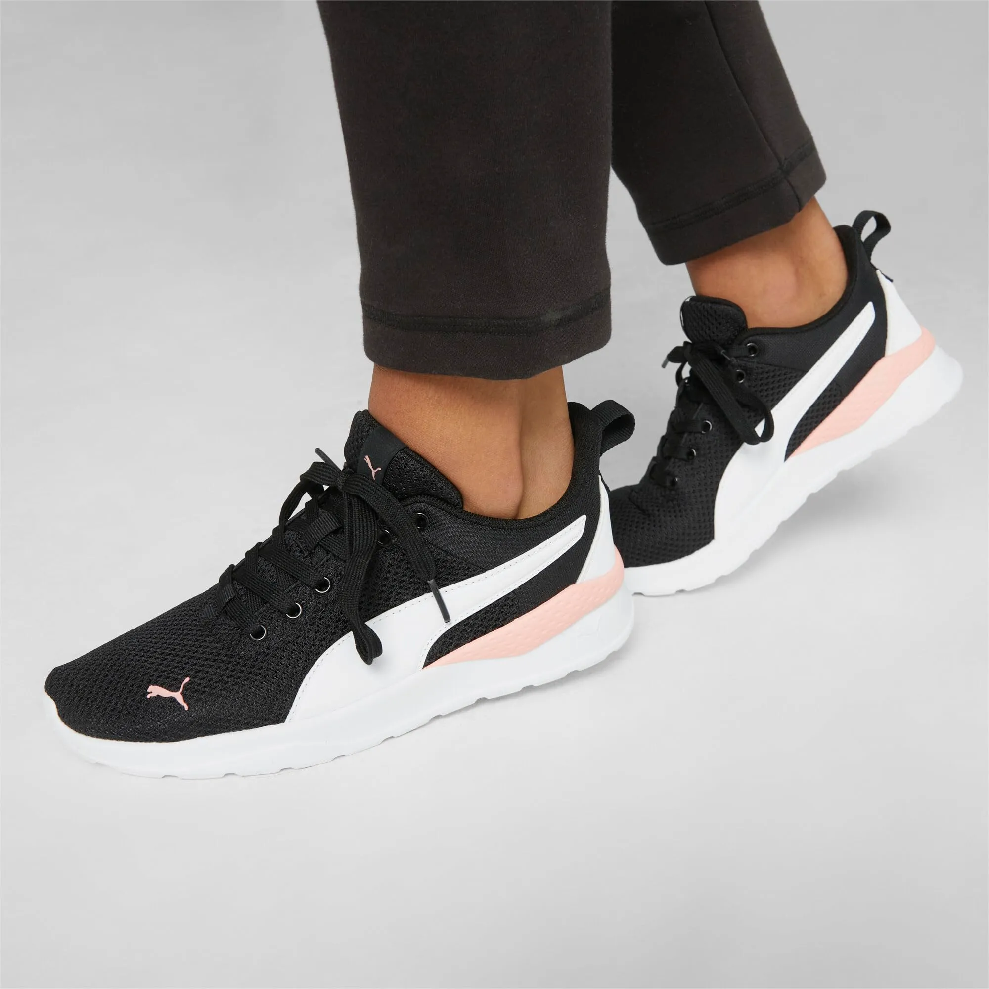 PUMA Anzarun Lite Unisex Sneakers - Puma Black Puma White Peach Smoothie, 38 EU - immagine 2