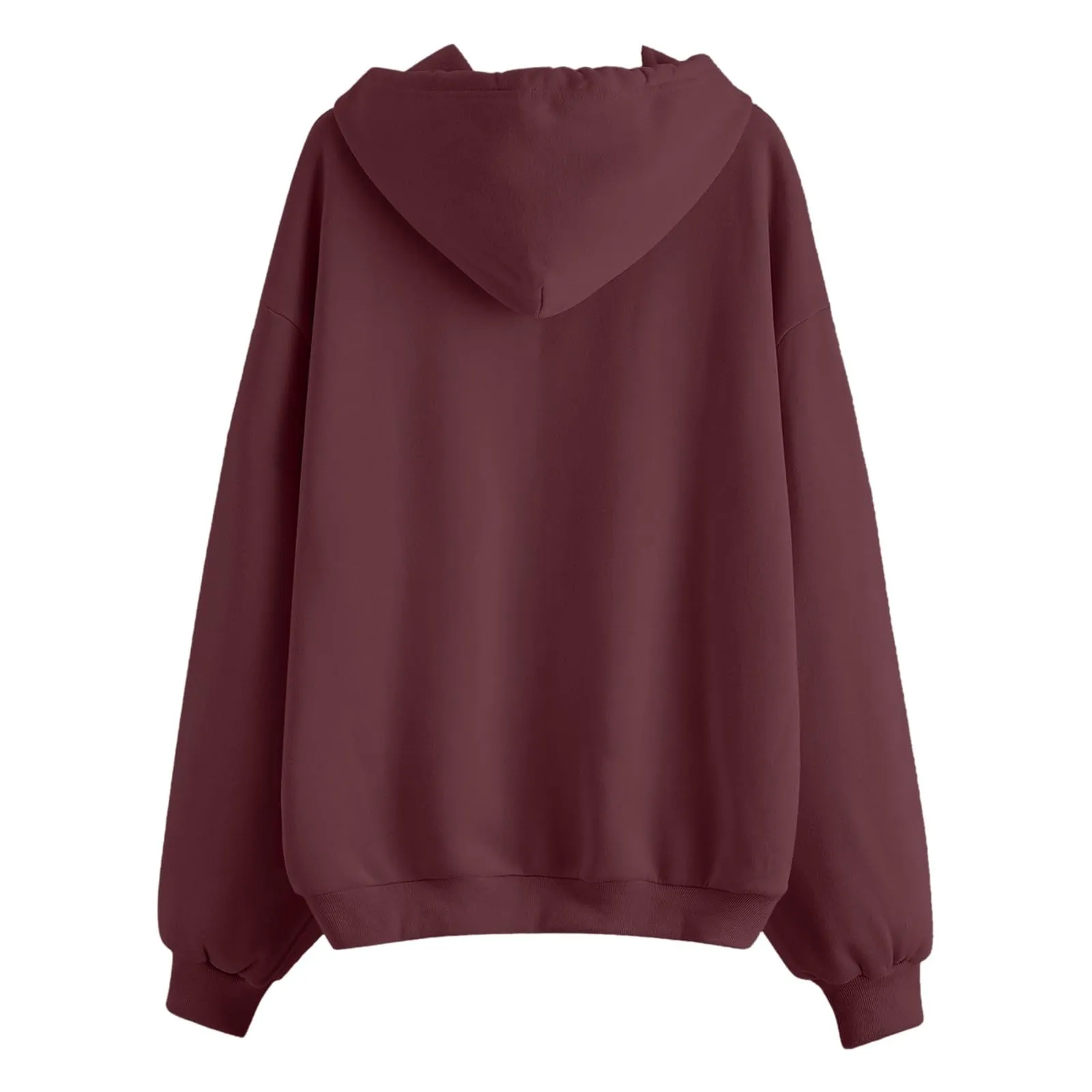 Generico Felpa Donna con Cappuccio e Zip, Giacca Sportiva in Cotone, Tinta Unita, Taglia L - immagine 5