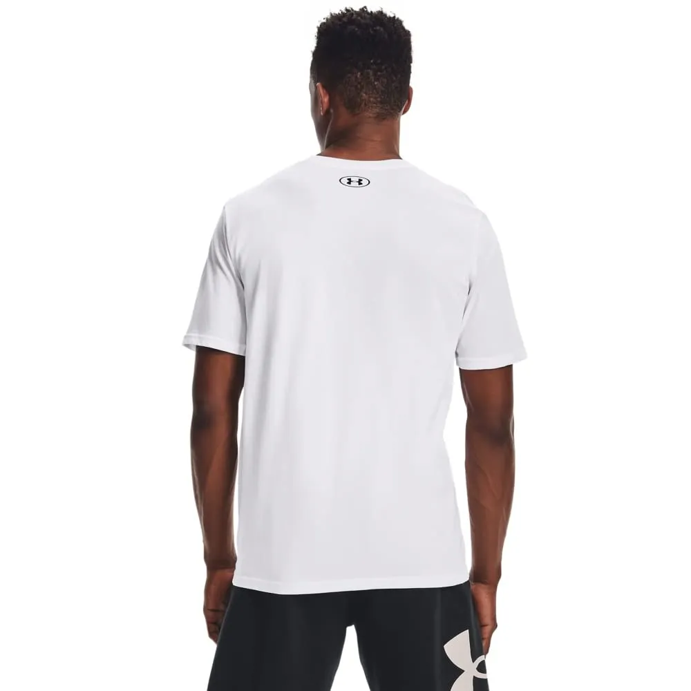 Under Armour Sportstyle Camicia a Maniche Corte da Uomo - Bianco/Nero - XXL Tall - immagine 2
