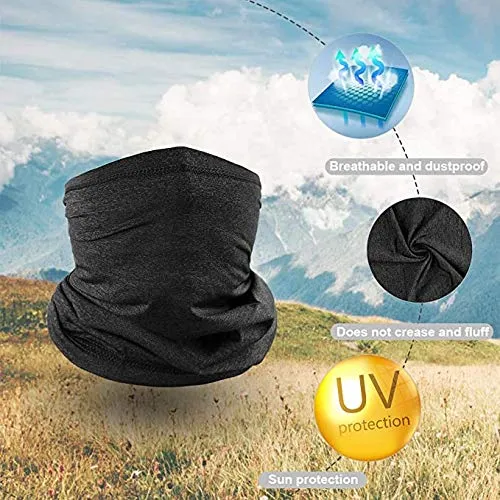 Boolavard Scaldacollo Sciarpa Maschera Viso Antivento e Traspirante, Nero - immagine 5