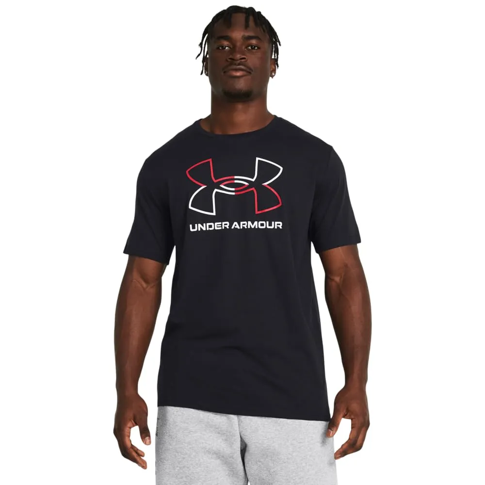 Under Armour Global Foundation Men's Short Sleeve T-Shirt, Nero/Rosso/Bianco, 5XL - immagine 3