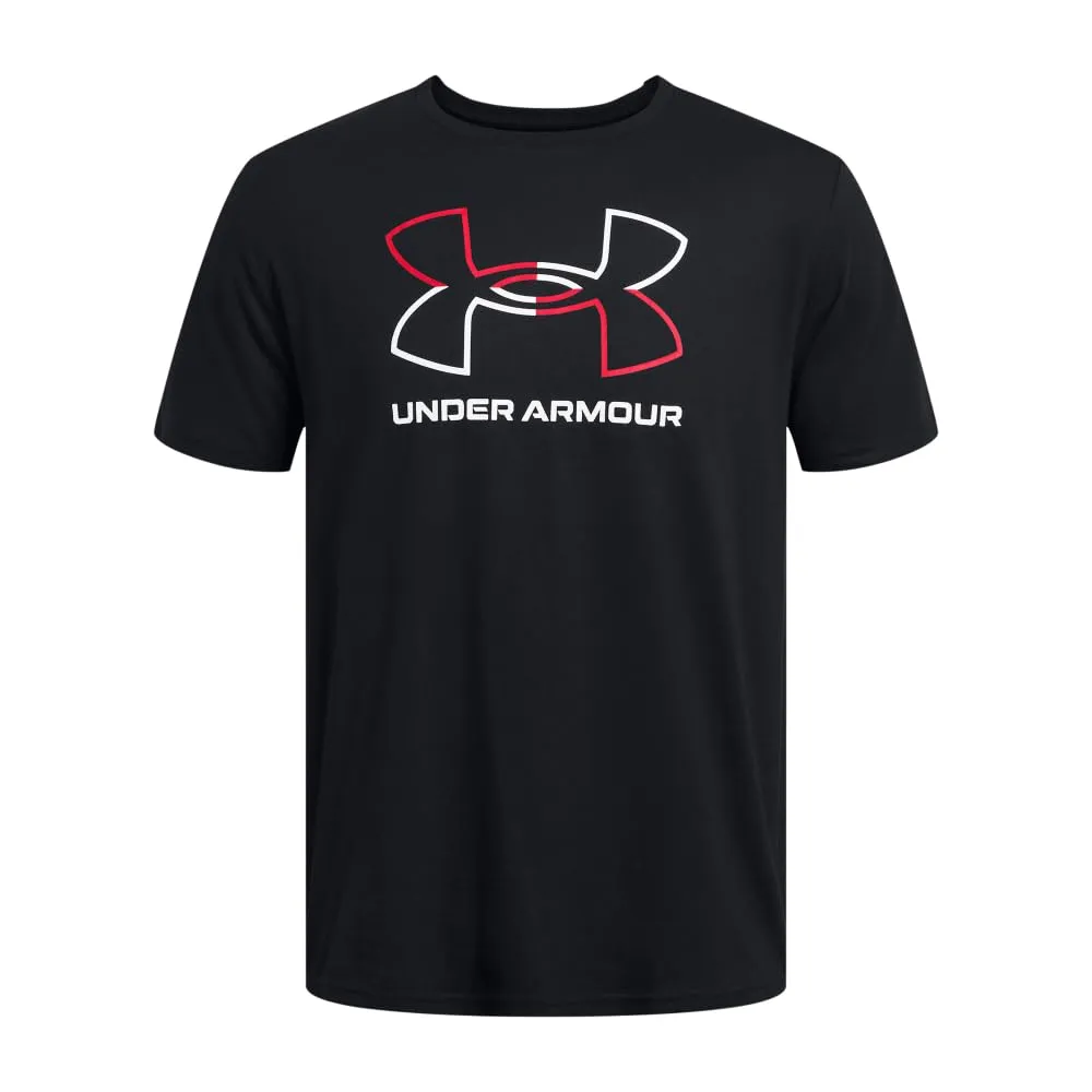 Under Armour Global Foundation Men's Short Sleeve T-Shirt - Nero/Rosso/Bianco, 4XL - immagine 1