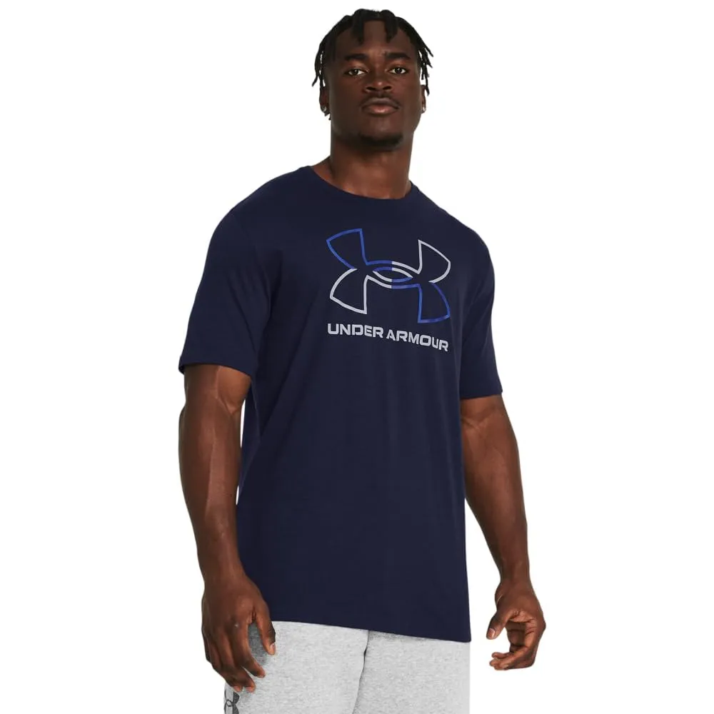 Under Armour Global Foundation Men's Short Sleeve T-Shirt, Blu Navy Mezzanotte/Reale/Acciaio, 4XL - immagine 1