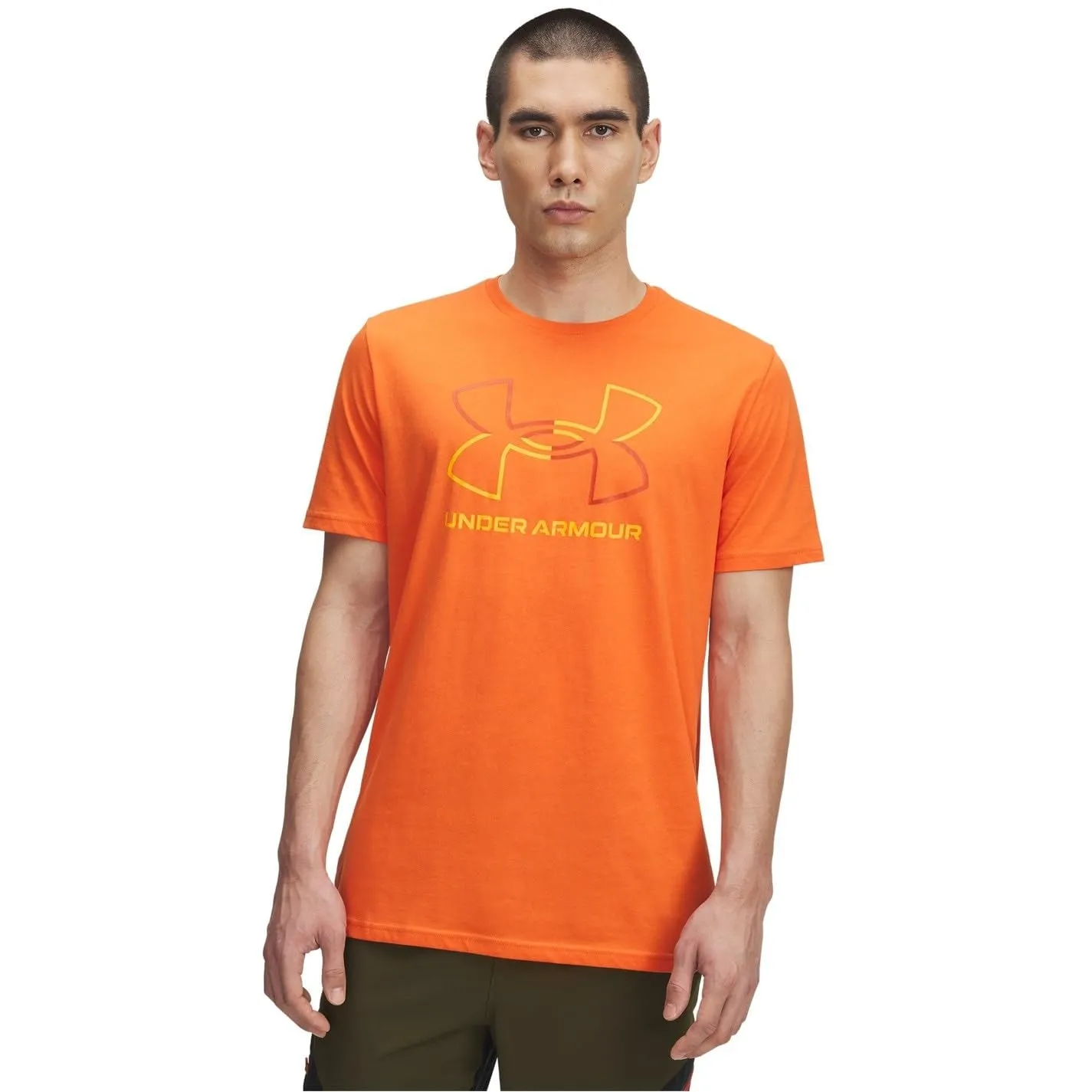Under Armour Men's Foundation Short Sleeve Cotton Shirt - Orange - immagine 1