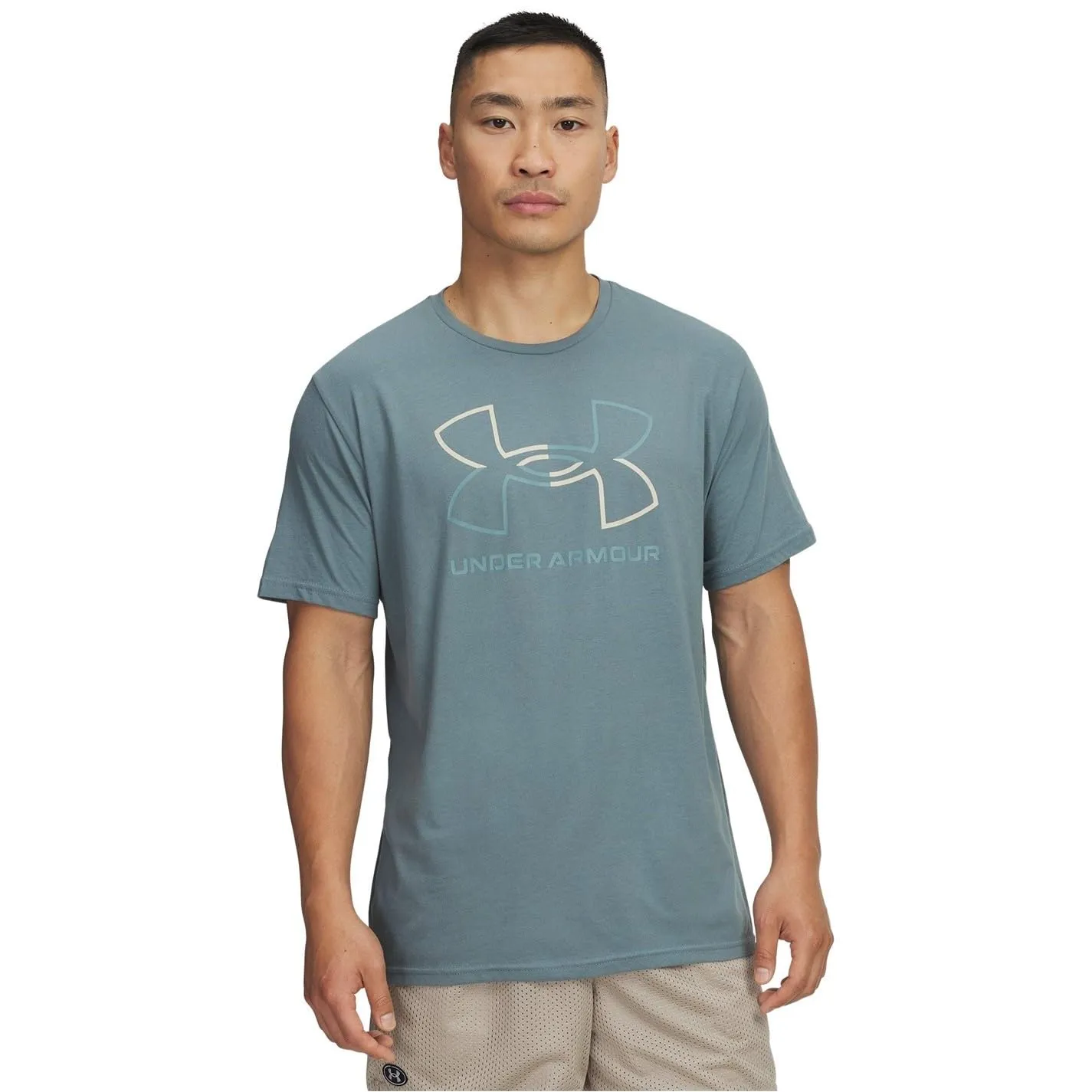 Under Armour Global Foundation Men's Short Sleeve T-Shirt - Blu Diaspro, Base Cachi, Serpentina - M - immagine 2