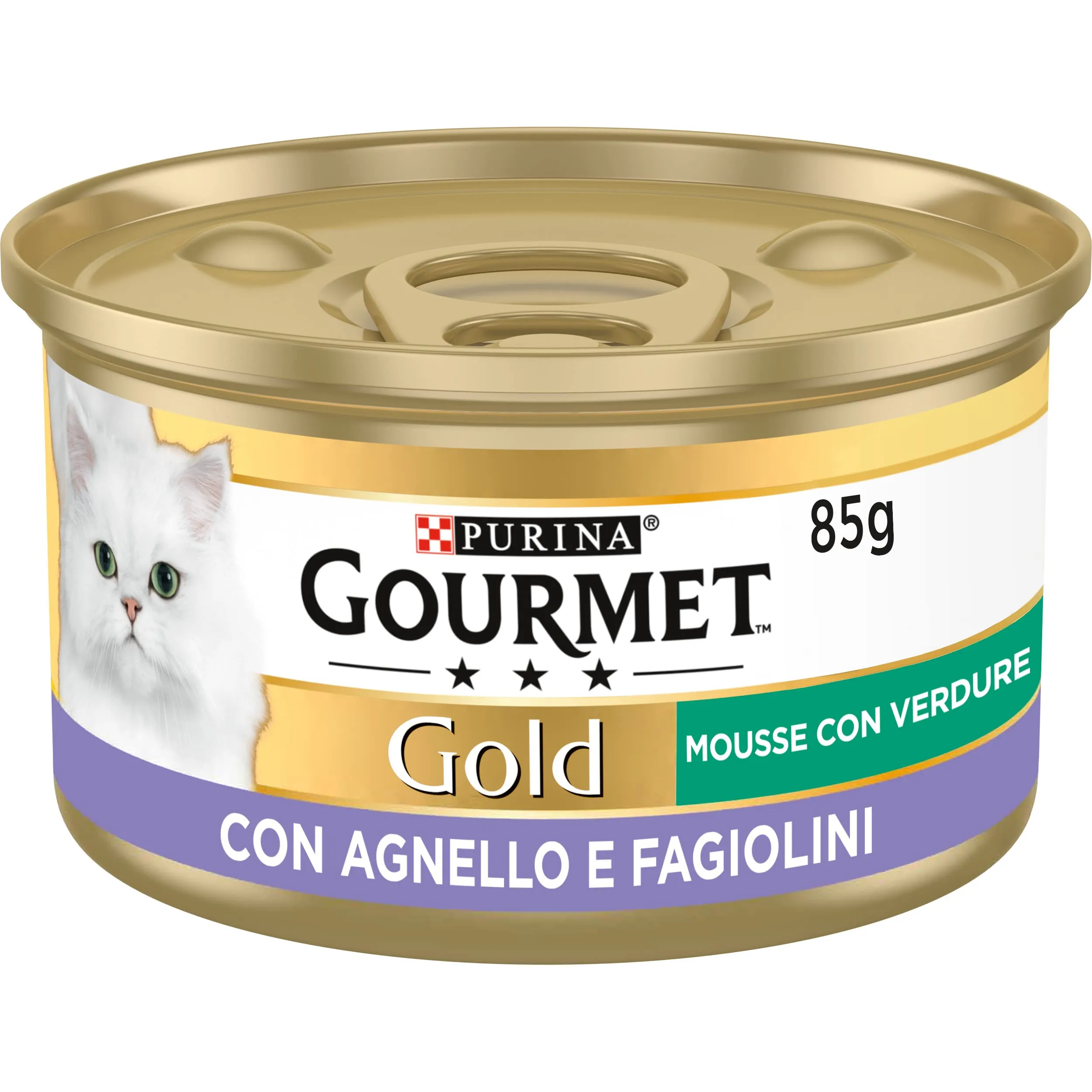 Gourmet Gold Cibo Umido per Gatti Adulti Mousse con Agnello e Fagiolini, 24 Lattine da 85g - immagine 2