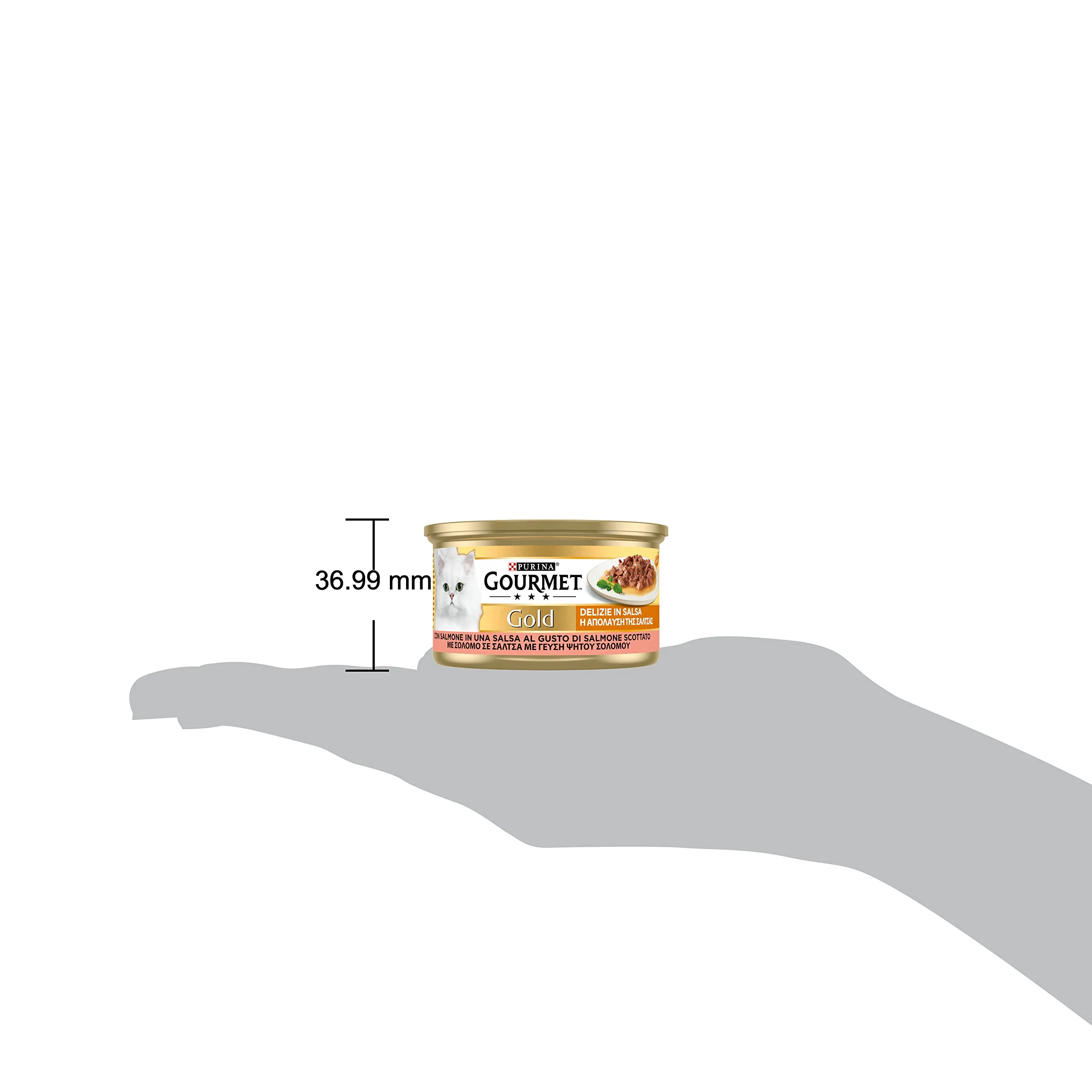 Gourmet Gold Delizie in Salsa Cibo Umido per Gatti Adulti Filettini con Salmone, 24 Lattine da 85g - immagine 4
