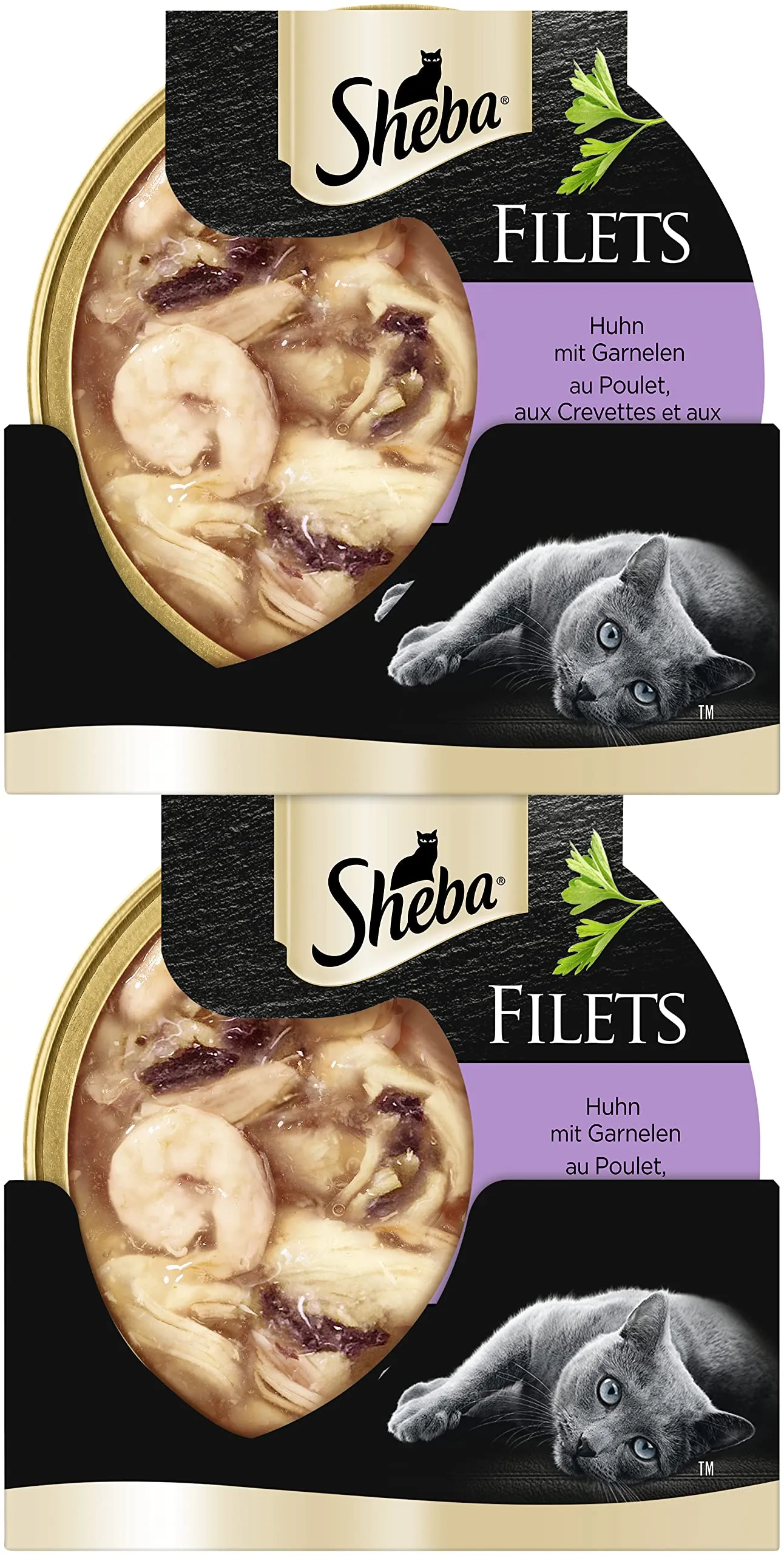 Sheba Filetti cibo umido per gatti pollo con gamberetti (16 x 60 g) - immagine 1