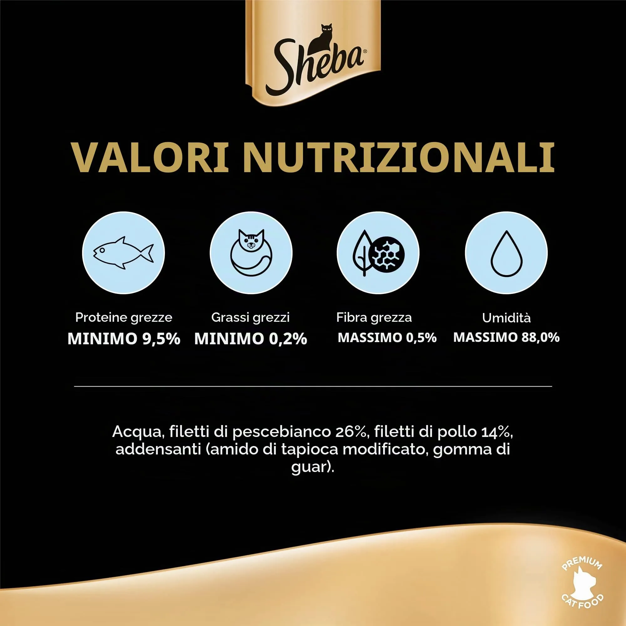 Sheba Filetti Cibo Umido per Gatti con Pesce Bianco Sostenibile 16 x 60 g - immagine 4