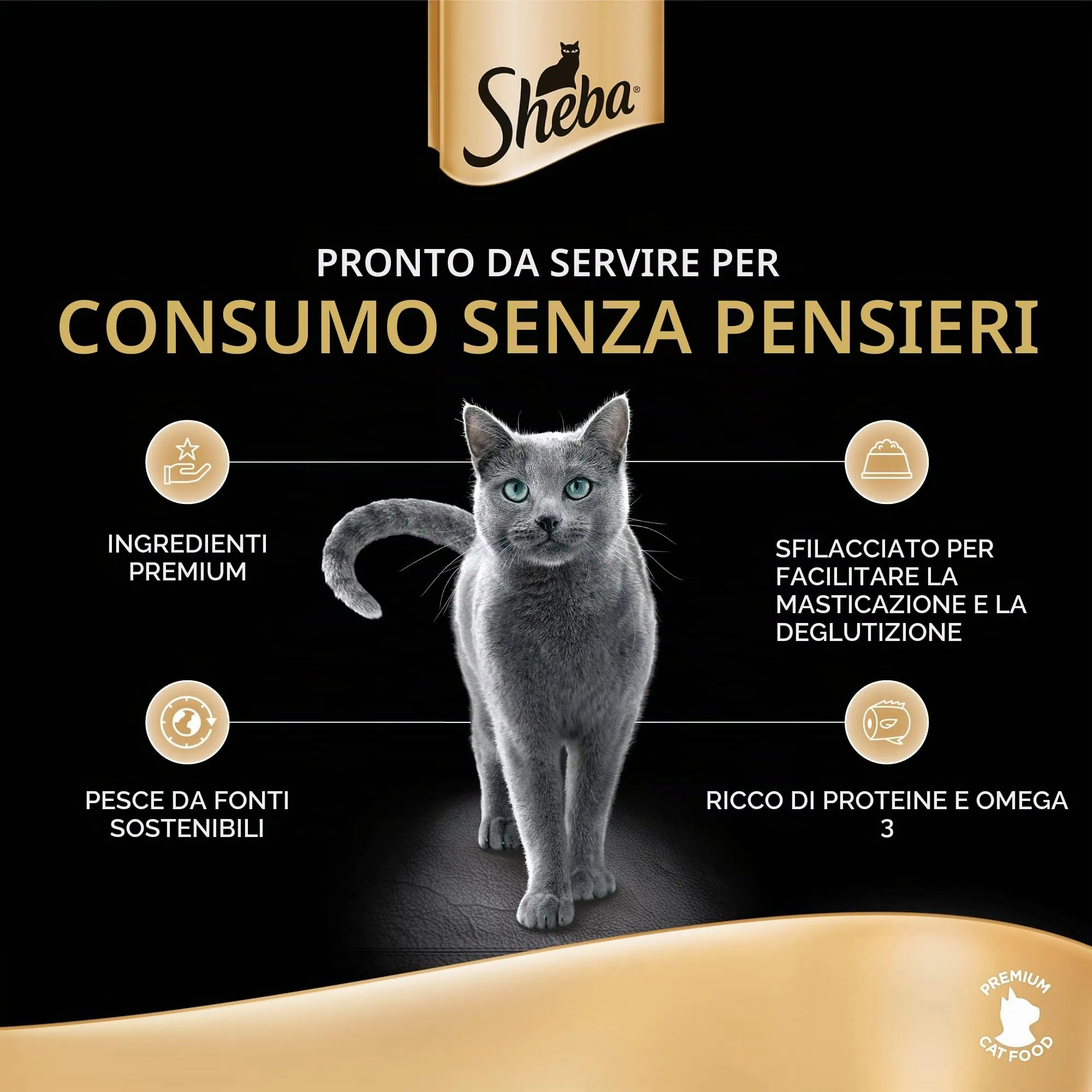 Sheba Filetti di Pollo con Gamberetti, 16 x 60 g - immagine 3