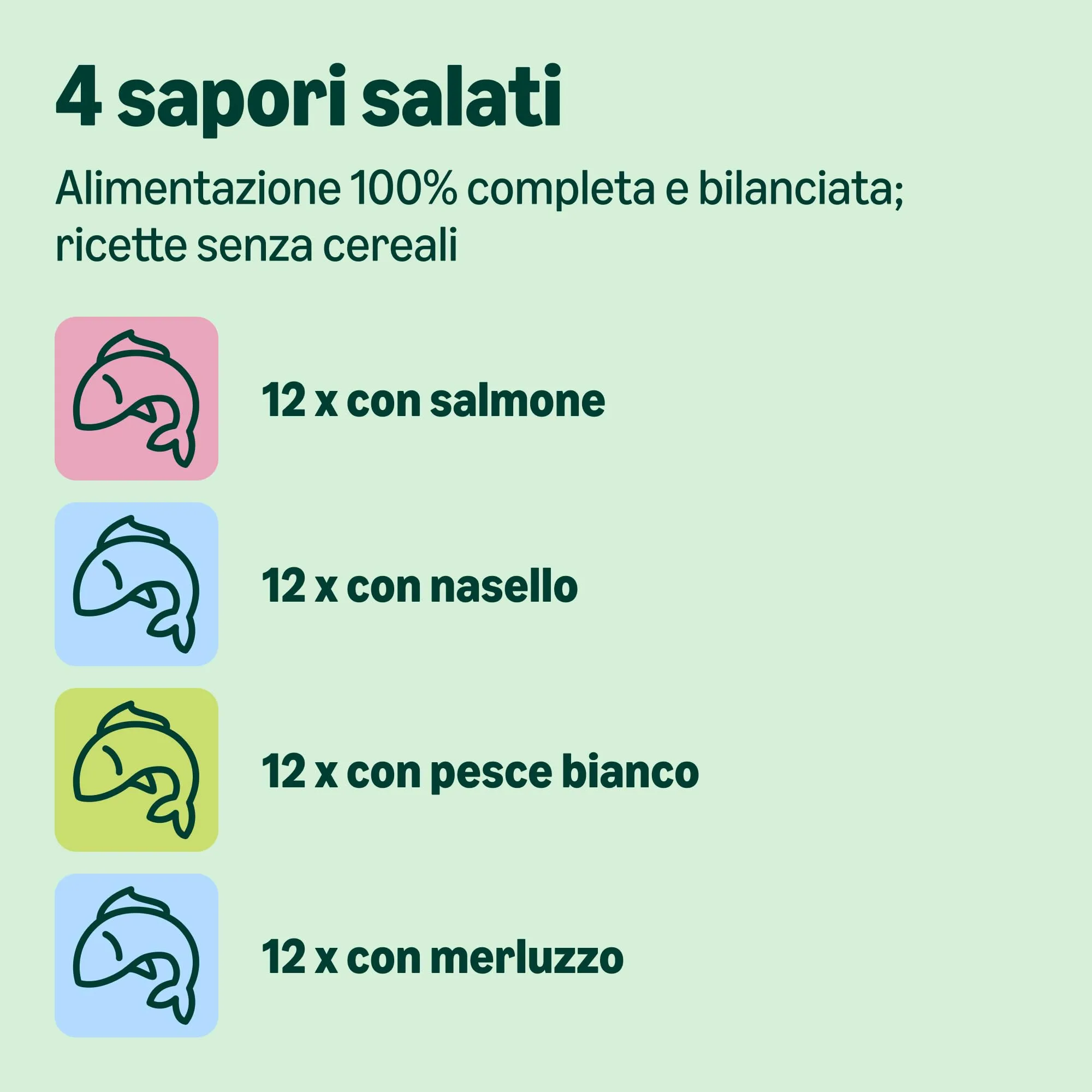 by Amazon Alimento completo senza cereali per gatti adulti, selezione di pesci in gelatina, 4,8 kg (48 x 100 g) - immagine 2