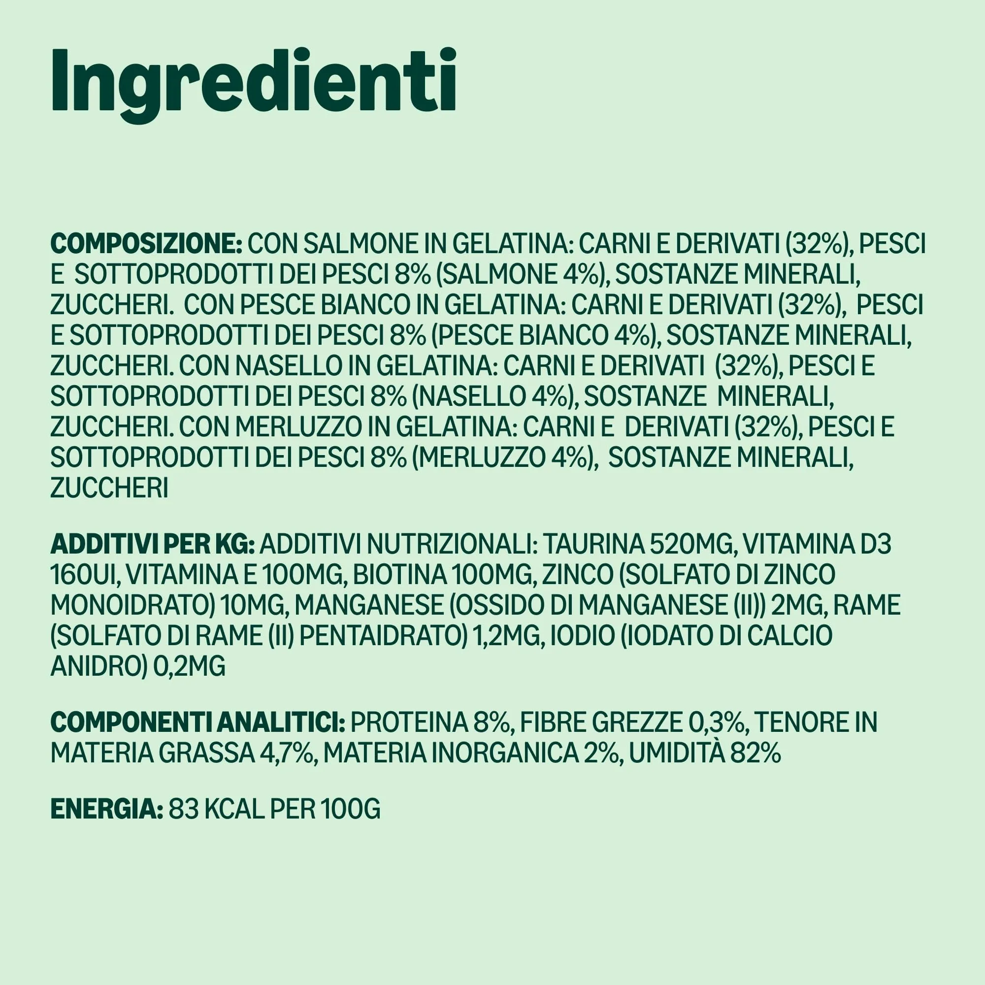 by Amazon Alimento completo senza cereali per gatti adulti, selezione di pesci in gelatina, 4,8 kg (48 x 100 g) - immagine 6