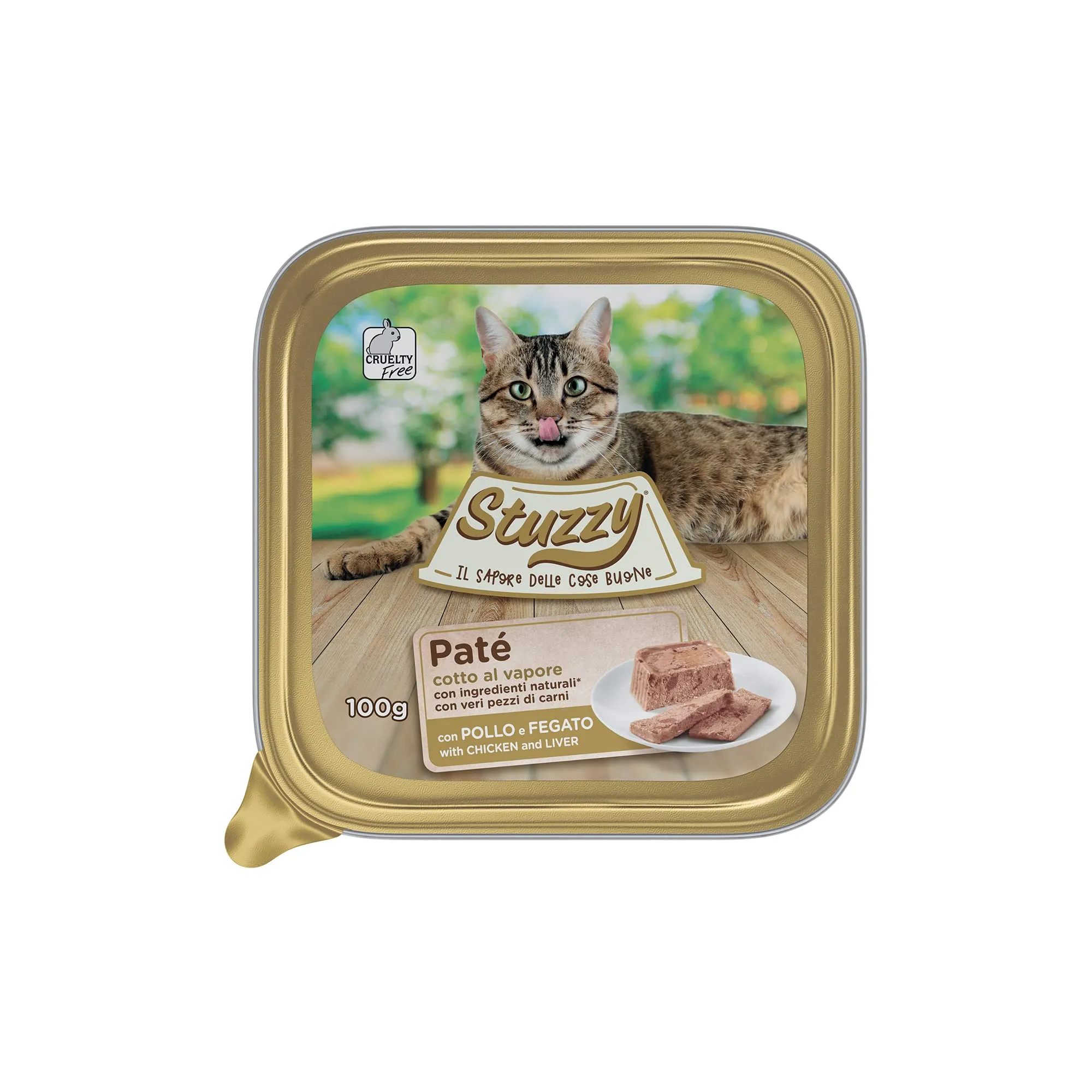 Stuzzy Cibo Umido Completo per Gatti Adulti, Patè con Pollo, 32 x 100 g - immagine 1