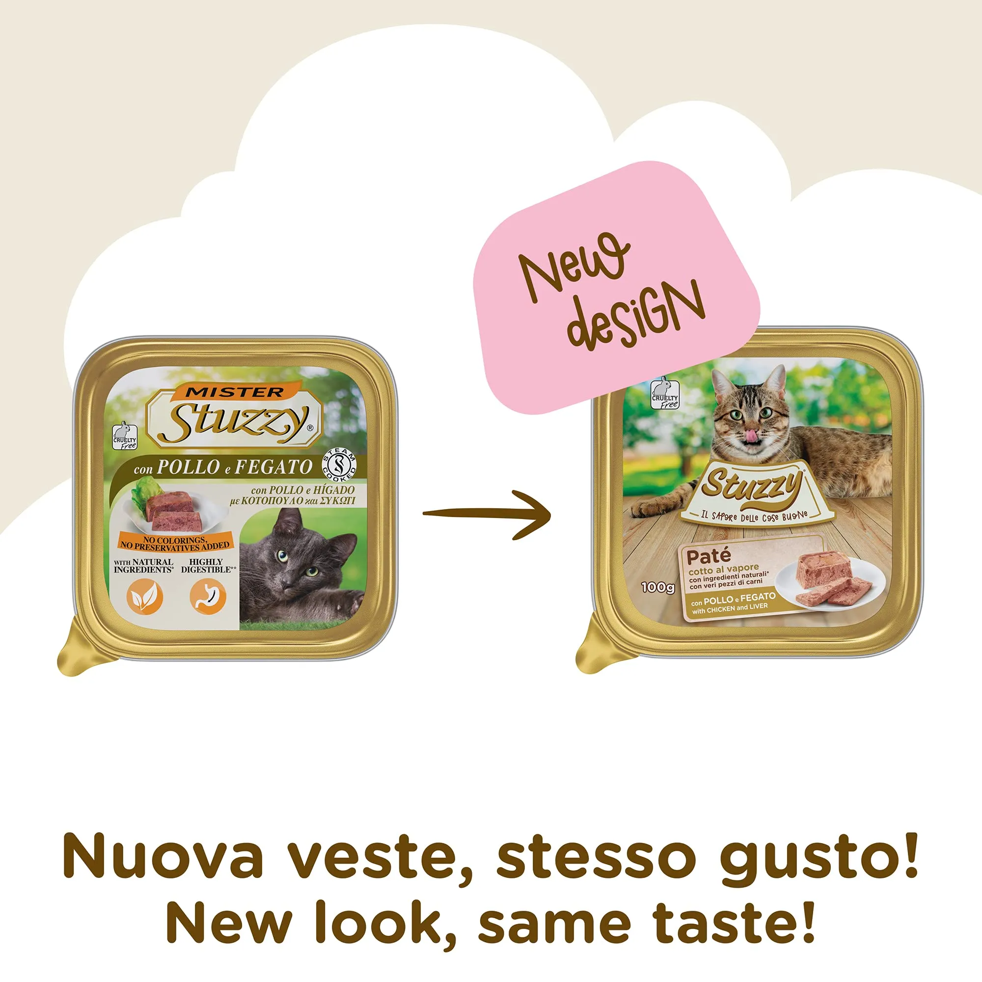 Stuzzy Cibo Umido Completo per Gatti Adulti, Patè con Pollo, 32 x 100 g - immagine 2