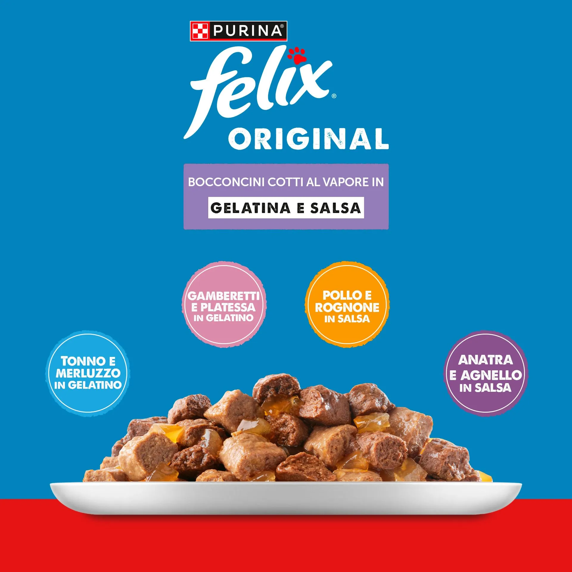 Felix Original Cibo Umido per Gatti Adulti, 80 Bustine da 85g - immagine 2