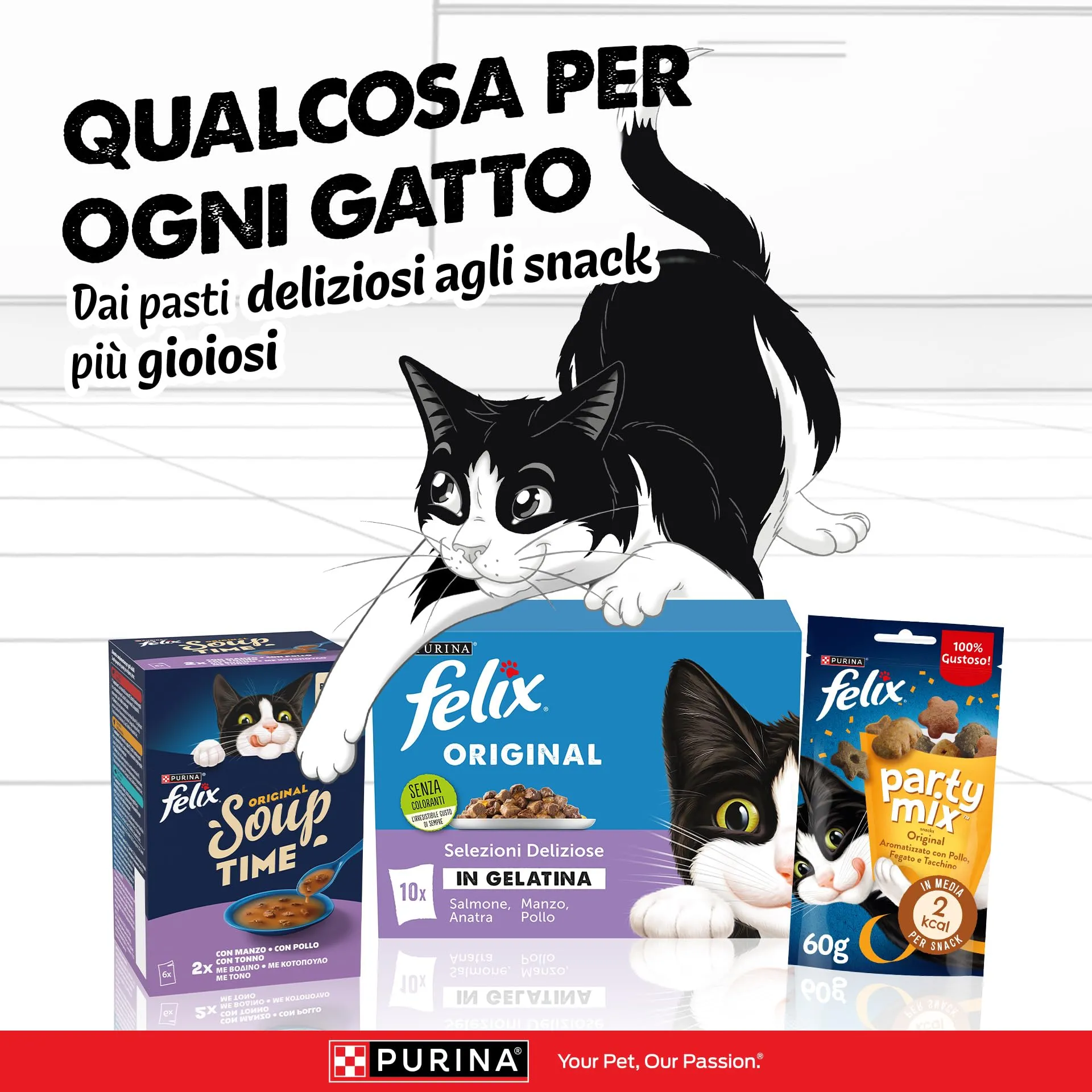 Felix Original Cibo Umido per Gatti Adulti, 80 Bustine da 85g - immagine 8
