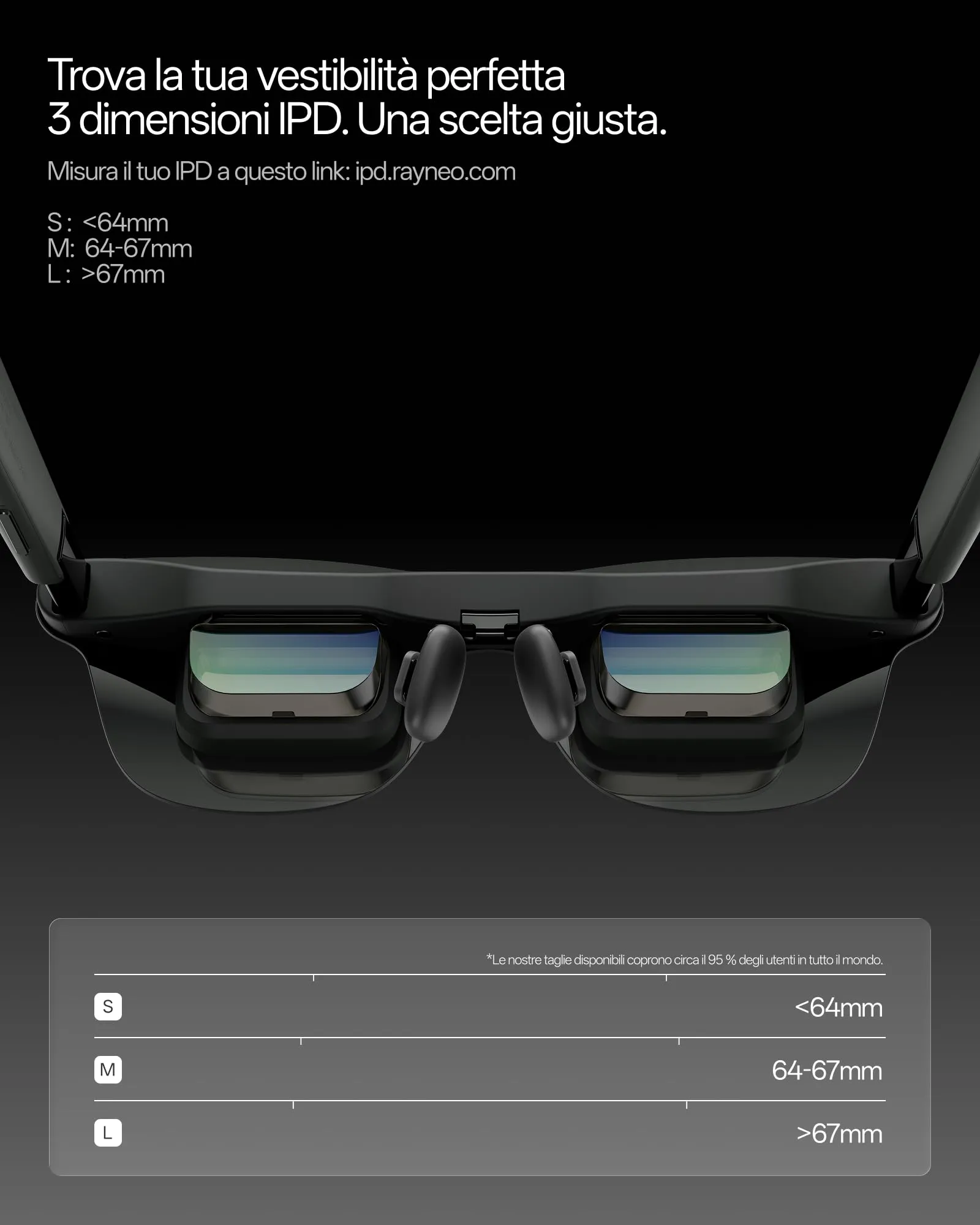 RayNeo GT Max Occhiali AR/XR, 267" 120Hz MicroOLED, 59° FOV, 3DoF Nativa, Taglia S - immagine 2