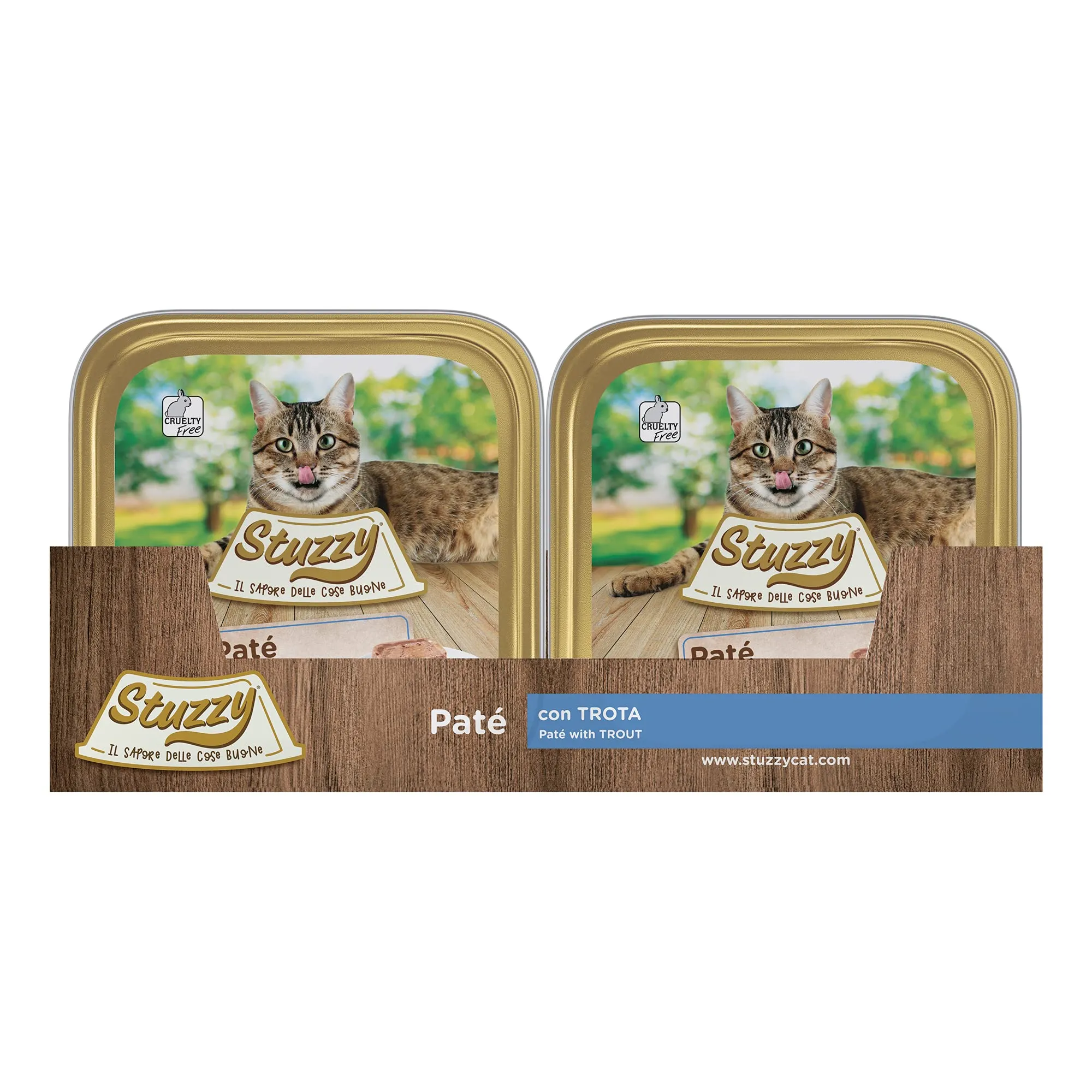 Stuzzy Cibo Umido per Gatti Adulti alla Trota, Paté e Carni in Pezzi, 3,2kg (32 x 100g) - immagine 3