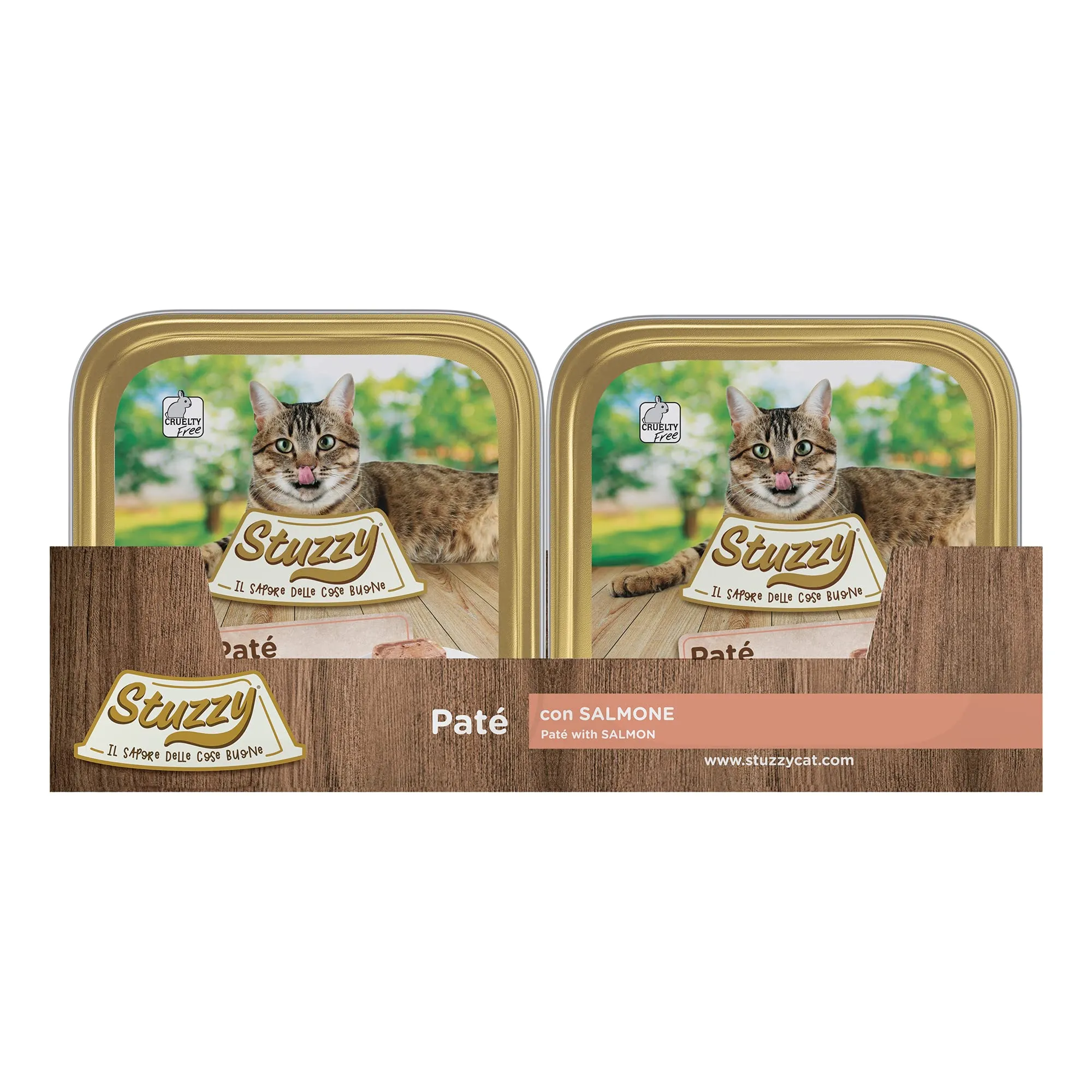 Stuzzy Cibo Umido per Gatti Adulti al Salmone, Paté e Carni in Pezzi, 3,2 kg (32 x 100 g) - immagine 3