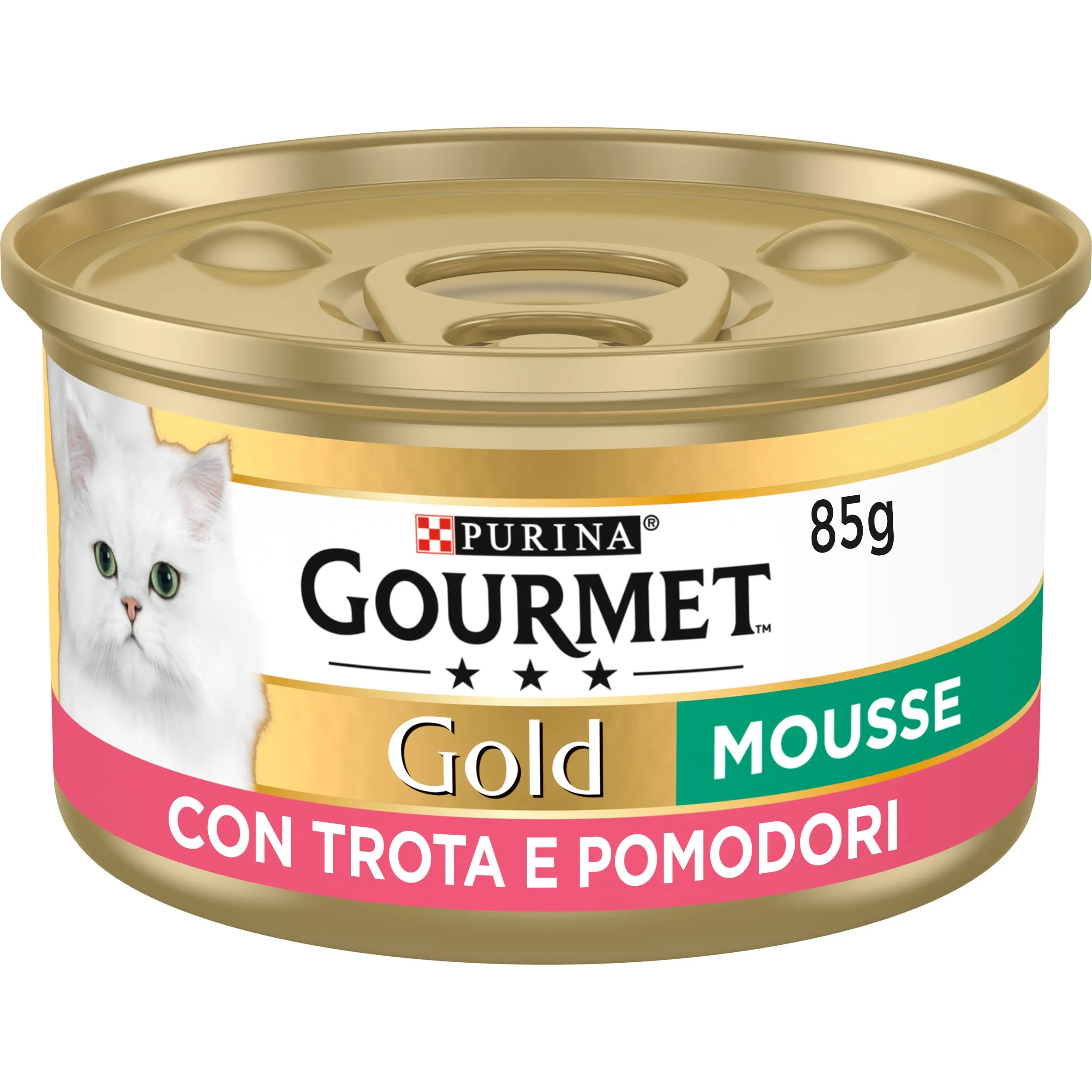 Gourmet Gold Mousse con Trota e Pomodori per Gatti Adulti, 24 x 85g - immagine 2