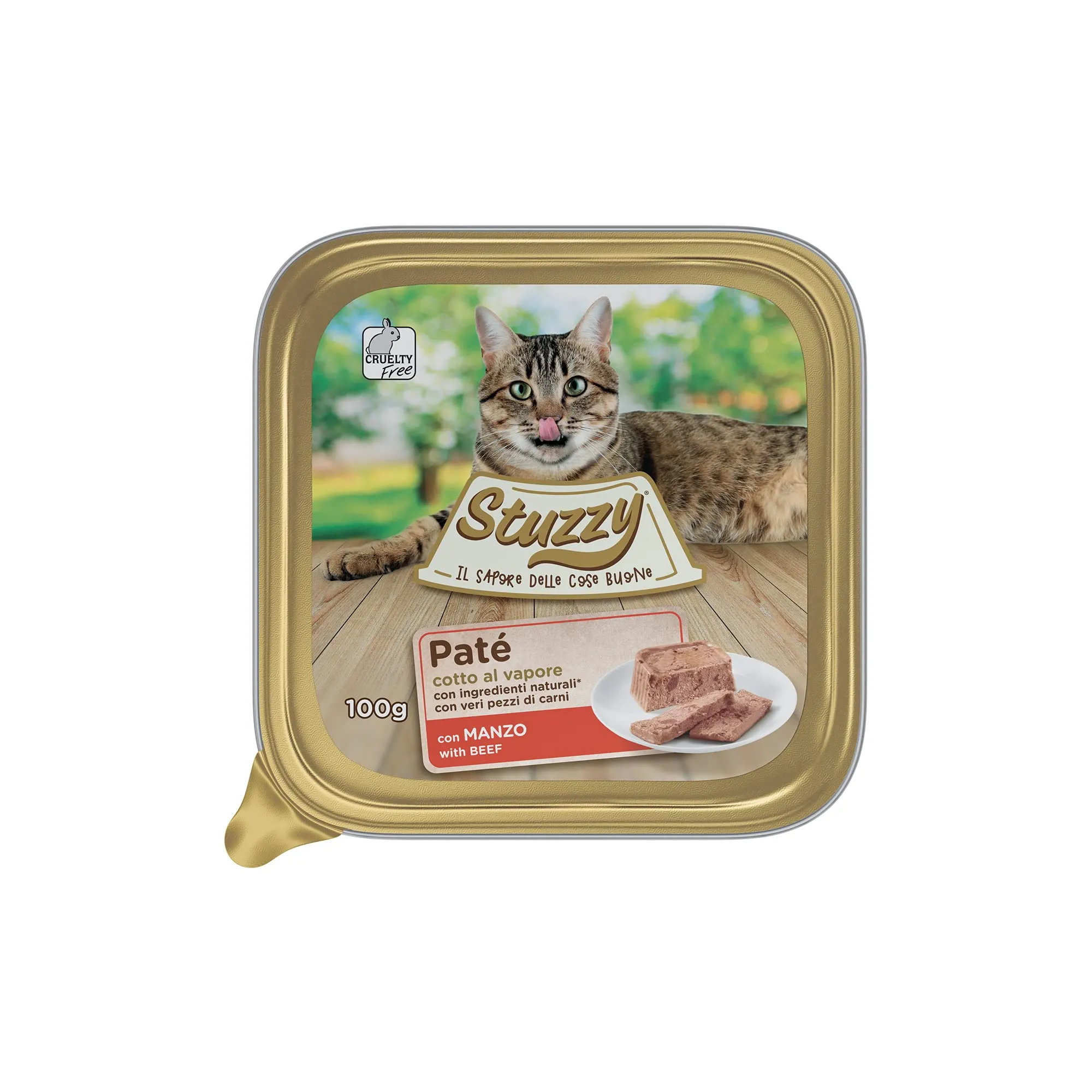 Stuzzy Cibo Umido Completo per Gatti Adulti, Patè con Manzo, 32 x 100 g - immagine 1