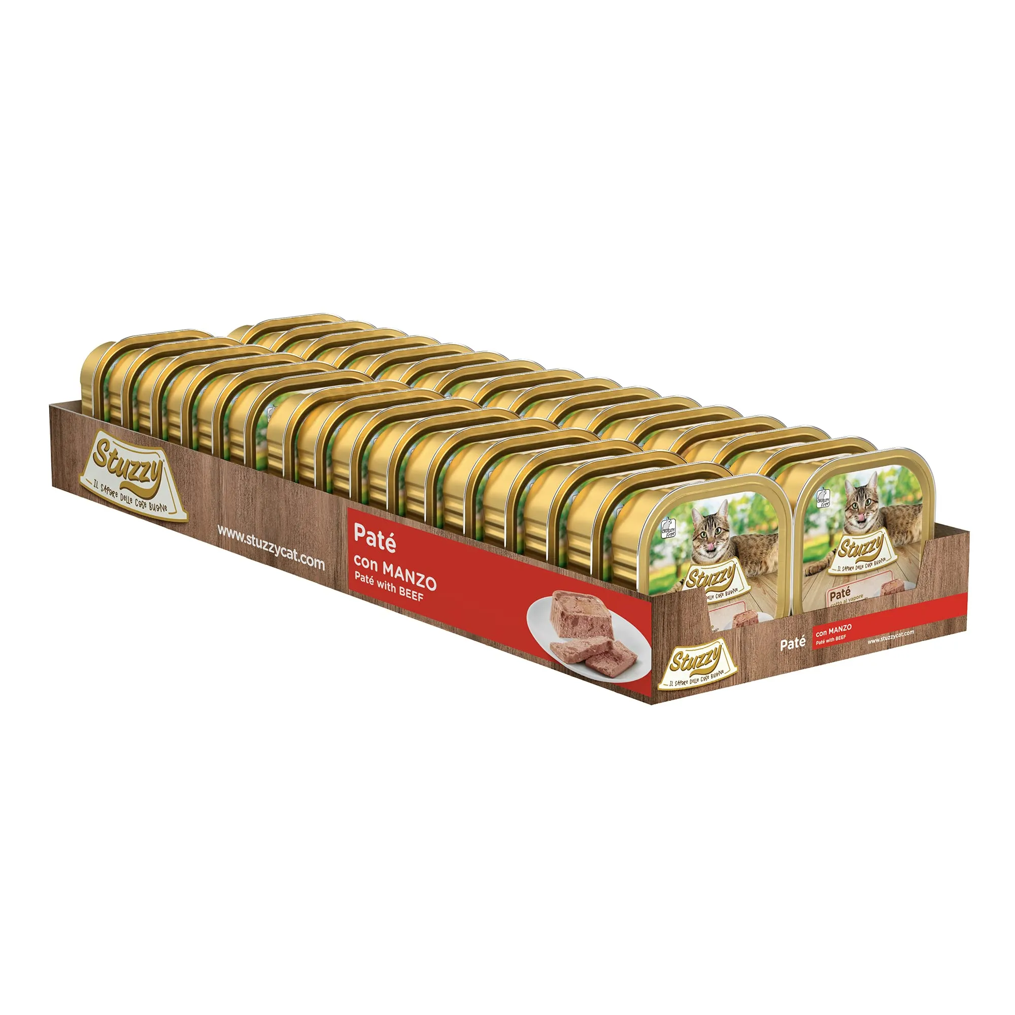 Stuzzy Cibo Umido Completo per Gatti Adulti, Patè con Manzo, 32 x 100 g - immagine 4