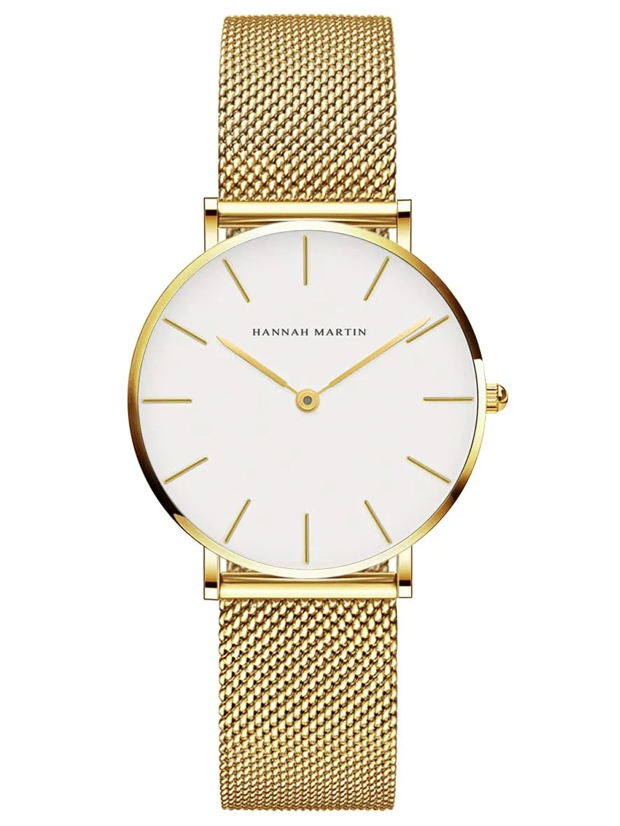 Hannah Martin Orologio da Polso Donna Ultra Sottile in Acciaio Inossidabile, Quarzo - immagine 1