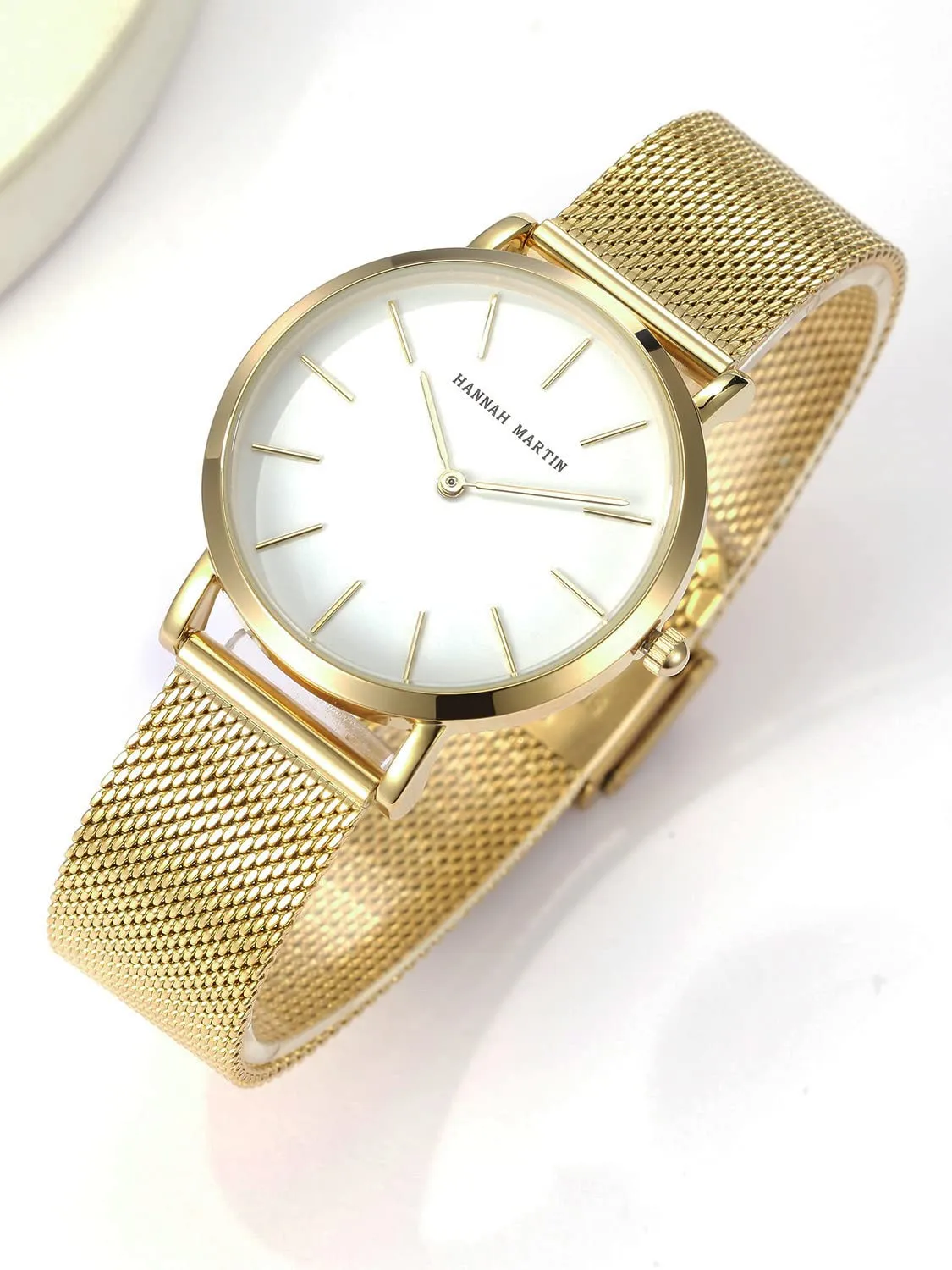 Hannah Martin Orologio da Polso Donna Ultra Sottile in Acciaio Inossidabile, Quarzo - immagine 2