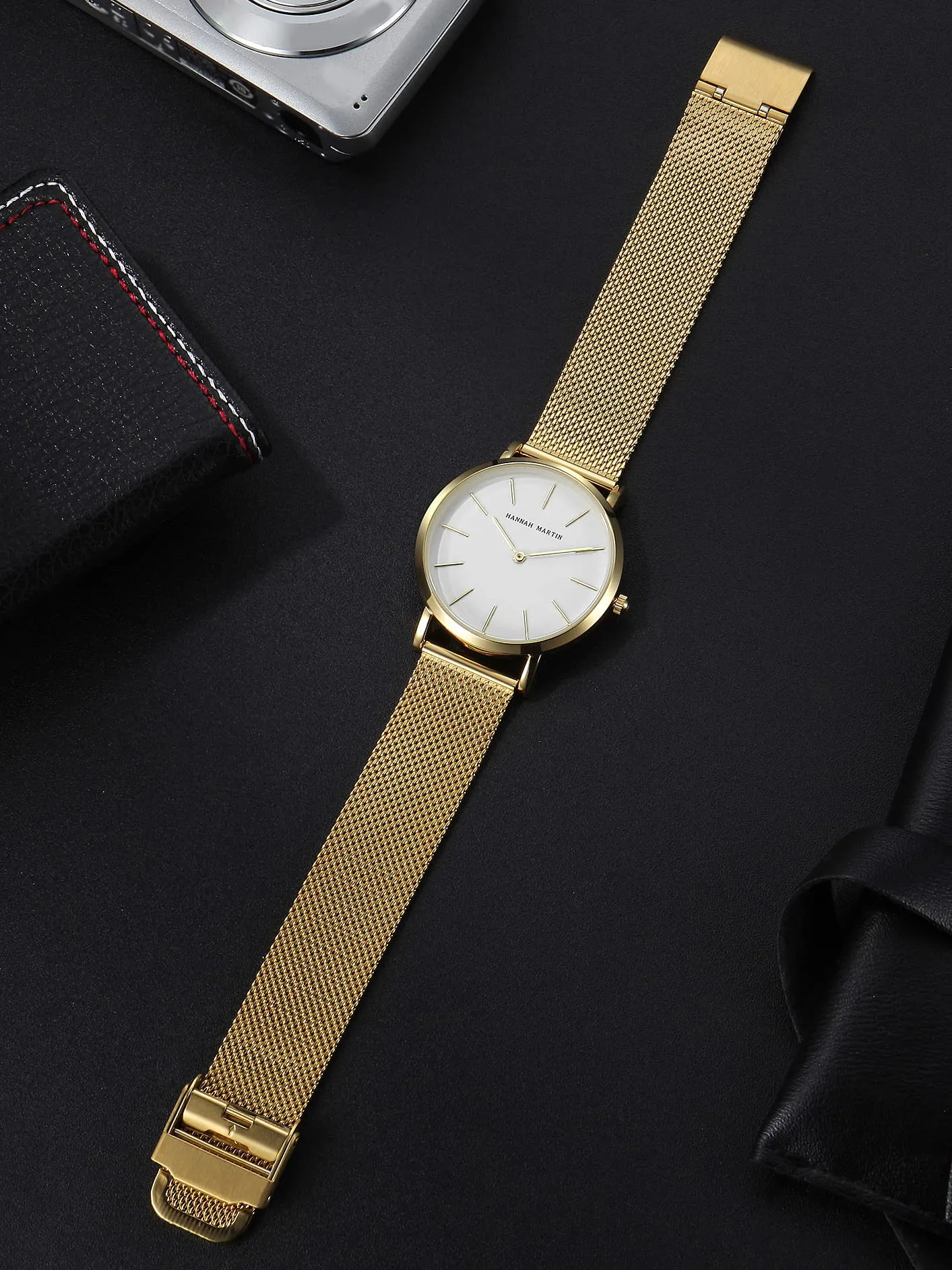 Hannah Martin Orologio da Polso Donna Ultra Sottile in Acciaio Inossidabile, Quarzo - immagine 4