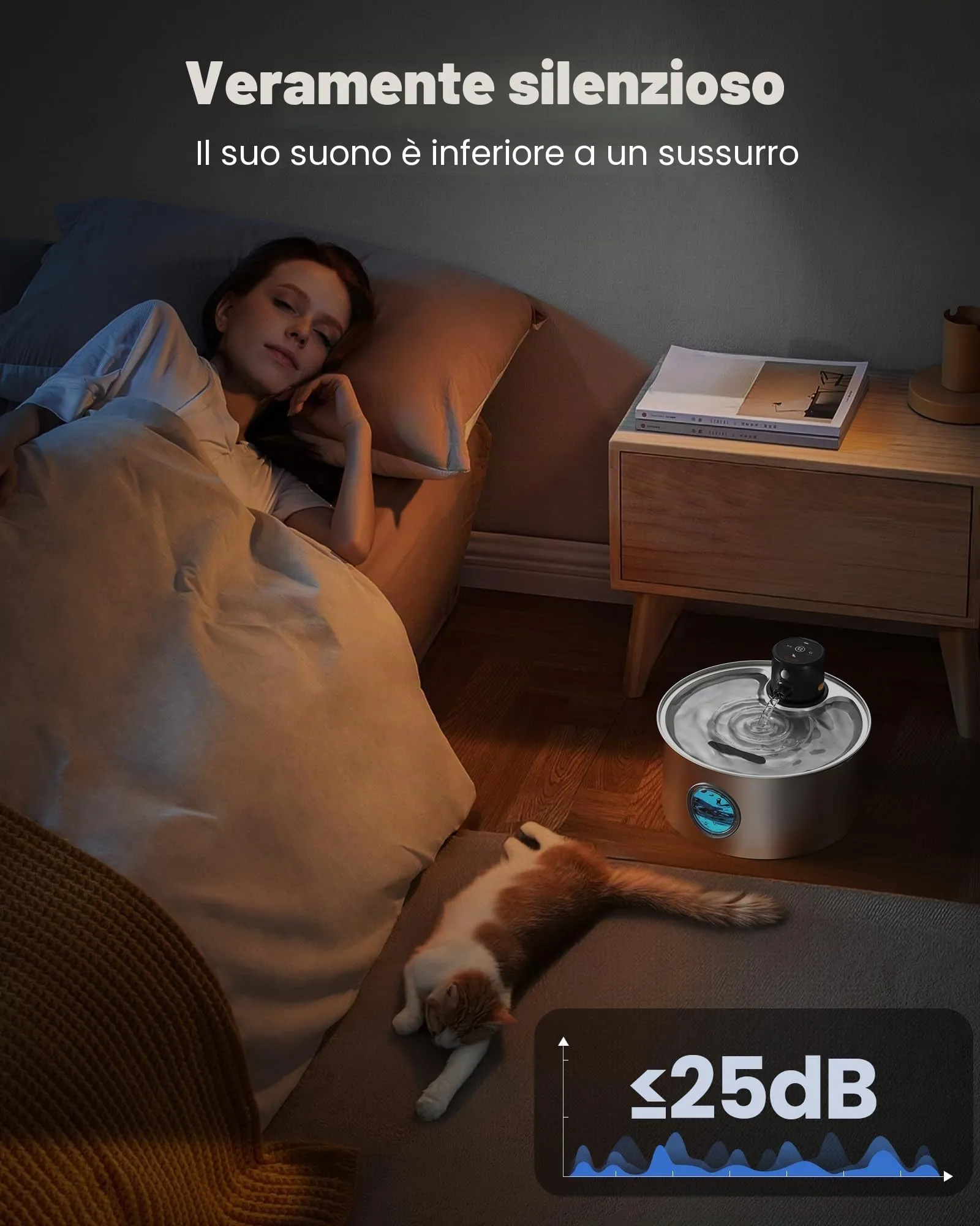 TOONIOOS W2-plus Fontanella per Gatti senza Fili in Acciaio Inossidabile, 3.2L, con Sensore di Movimento, 8 Filtri e 8 Spugne - immagine 7