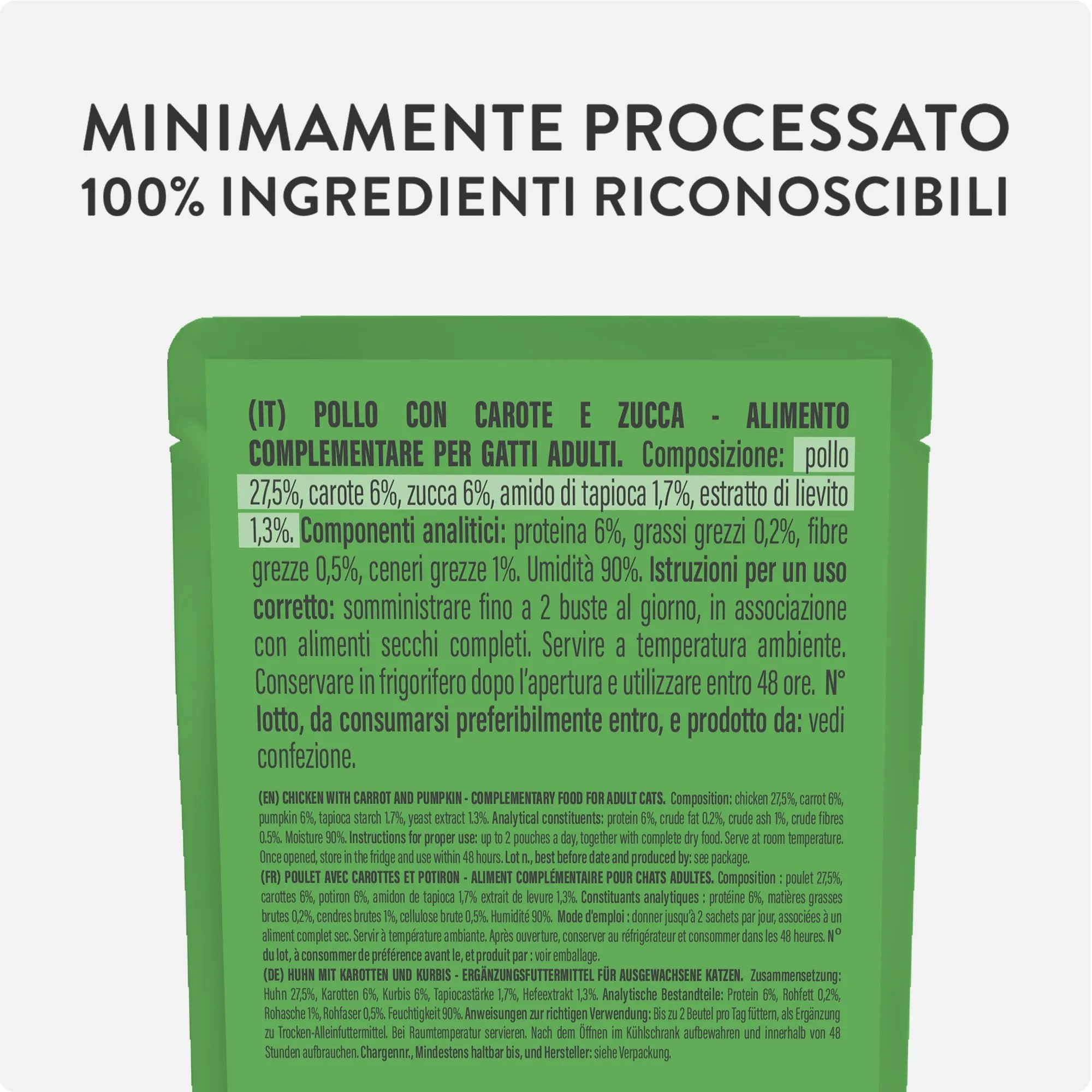 Schesir Zuppa con Filetti di Pollo con Carote e Zucca, Cibo Umido Complementare per Gatti, 12 x 40g - immagine 4