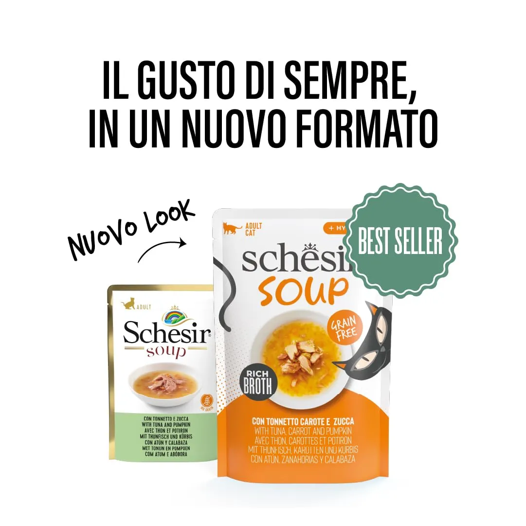 Schesir Zuppa con Filetti di Tonno con Carote e Zucca, 12 x 40g - immagine 2