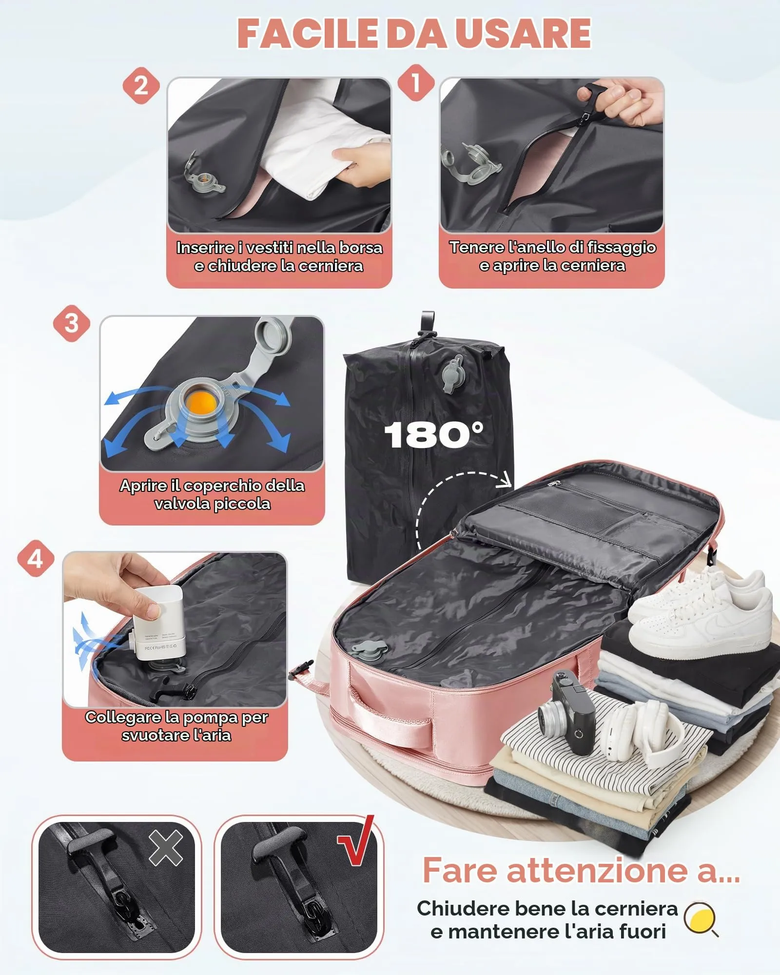 SZLX Zaino da Viaggio Sottovuoto con Pompa per Ryanair 40x30x20, Wizzair ed Easyjet, Compatibile Laptop 14 Pollici con Porta Scarpe - immagine 7