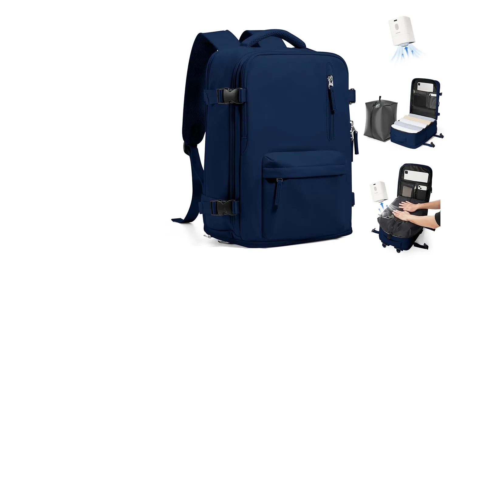 SZLX Zaino da Viaggio Sottovuoto con Pompa 40x30x20cm per Ryanair, Wizzair, Easyjet, Impermeabile per Laptop 14 Pollici - immagine 1